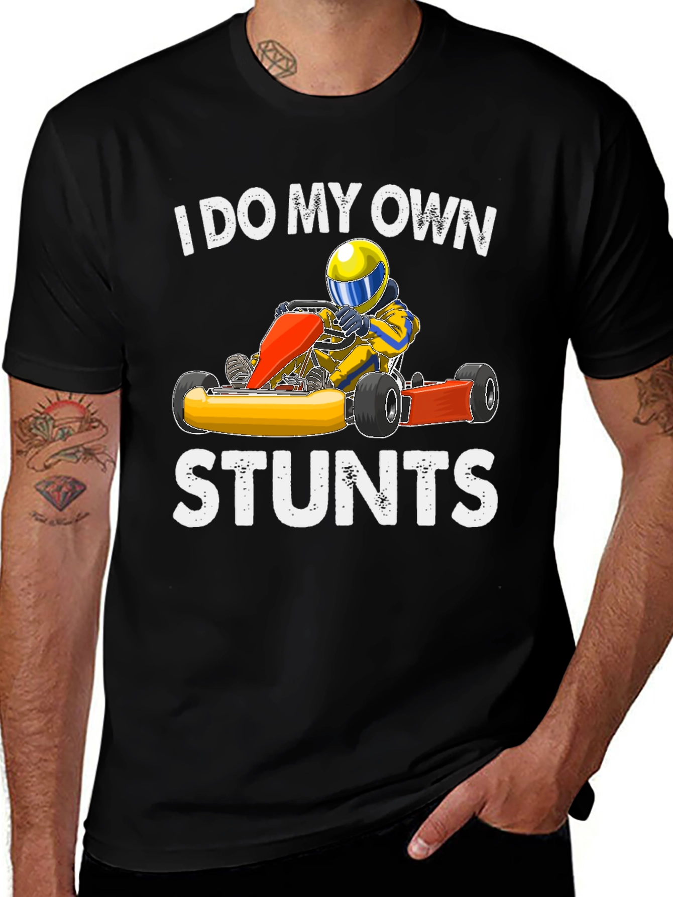 Variant 26 of I Do My Own Stunts Kart Racing T-Shirt