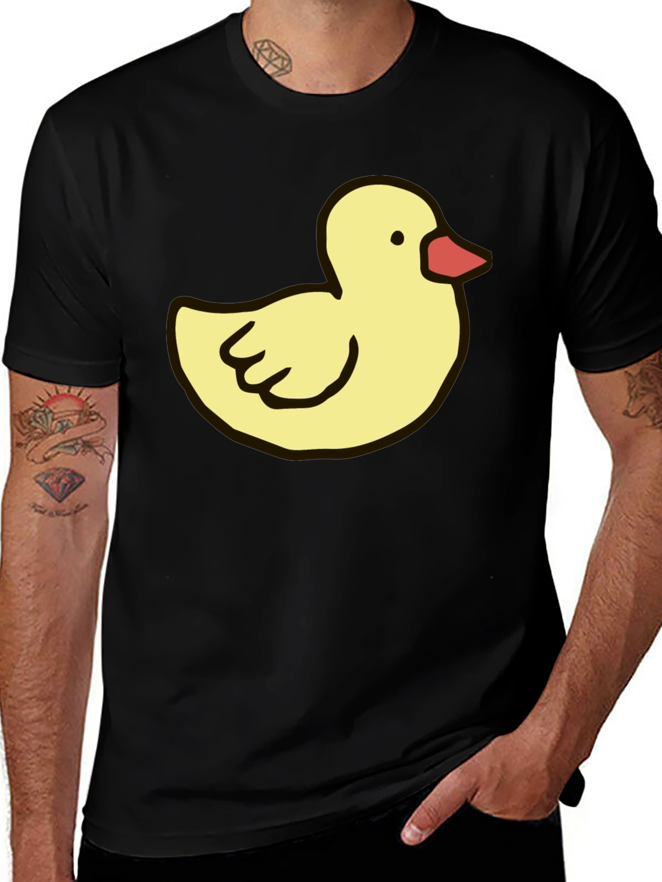 Variant 6 of Duck Graphic T-Shirt - Fun Black Tee