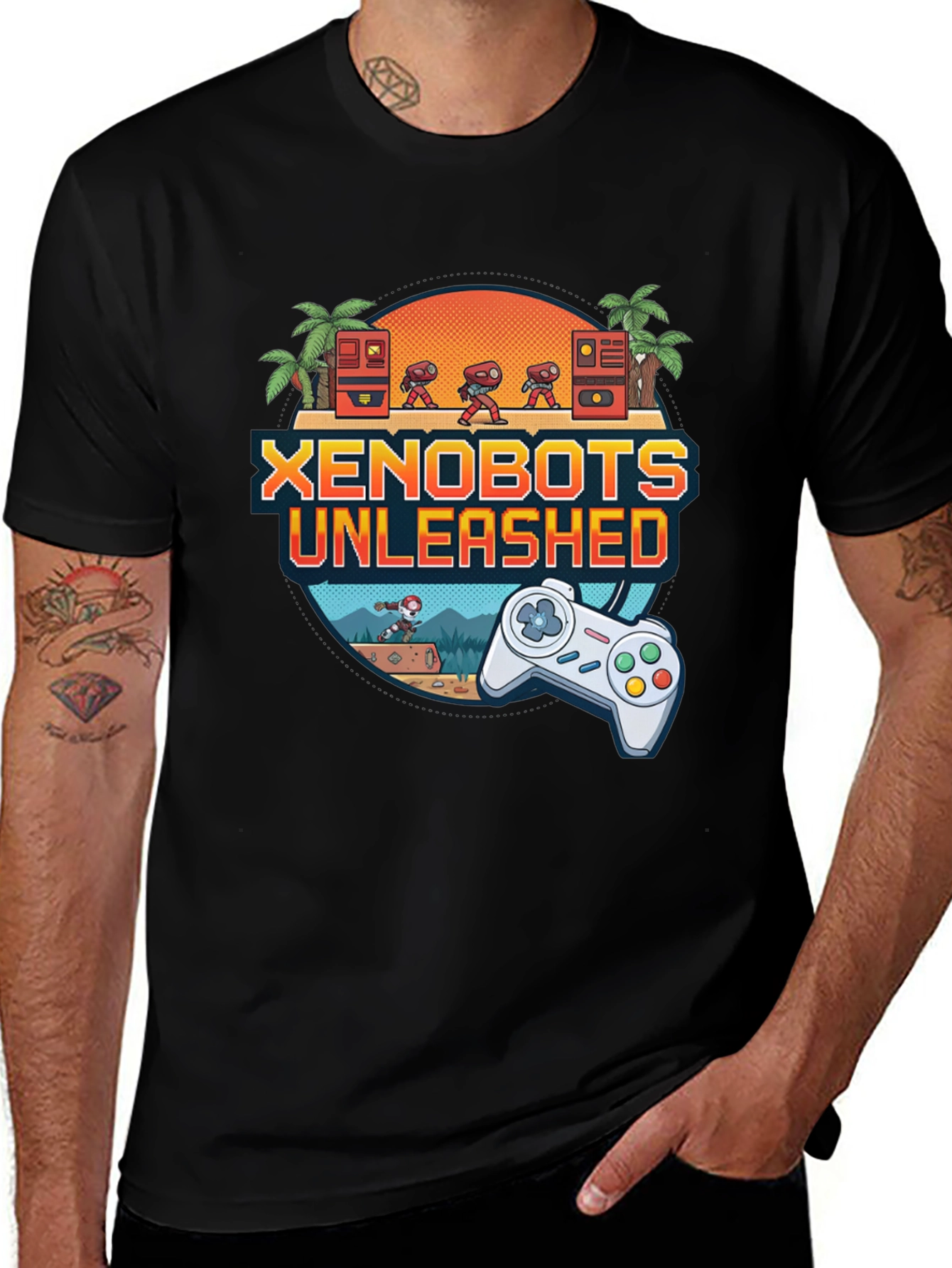Variant 10 of Xenobots Unleashed Graphic Tee - Gamer Style