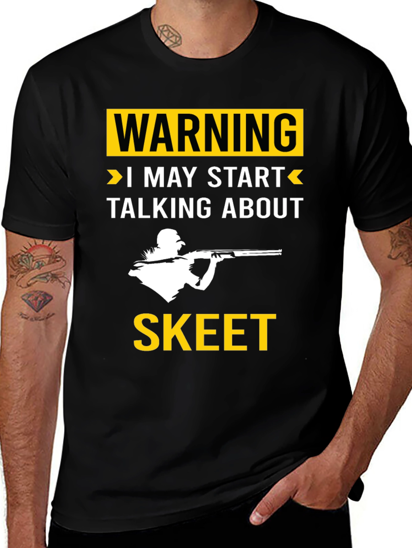 Variant 18 of Warning Skeet T-Shirt - Funny Shooting Tee