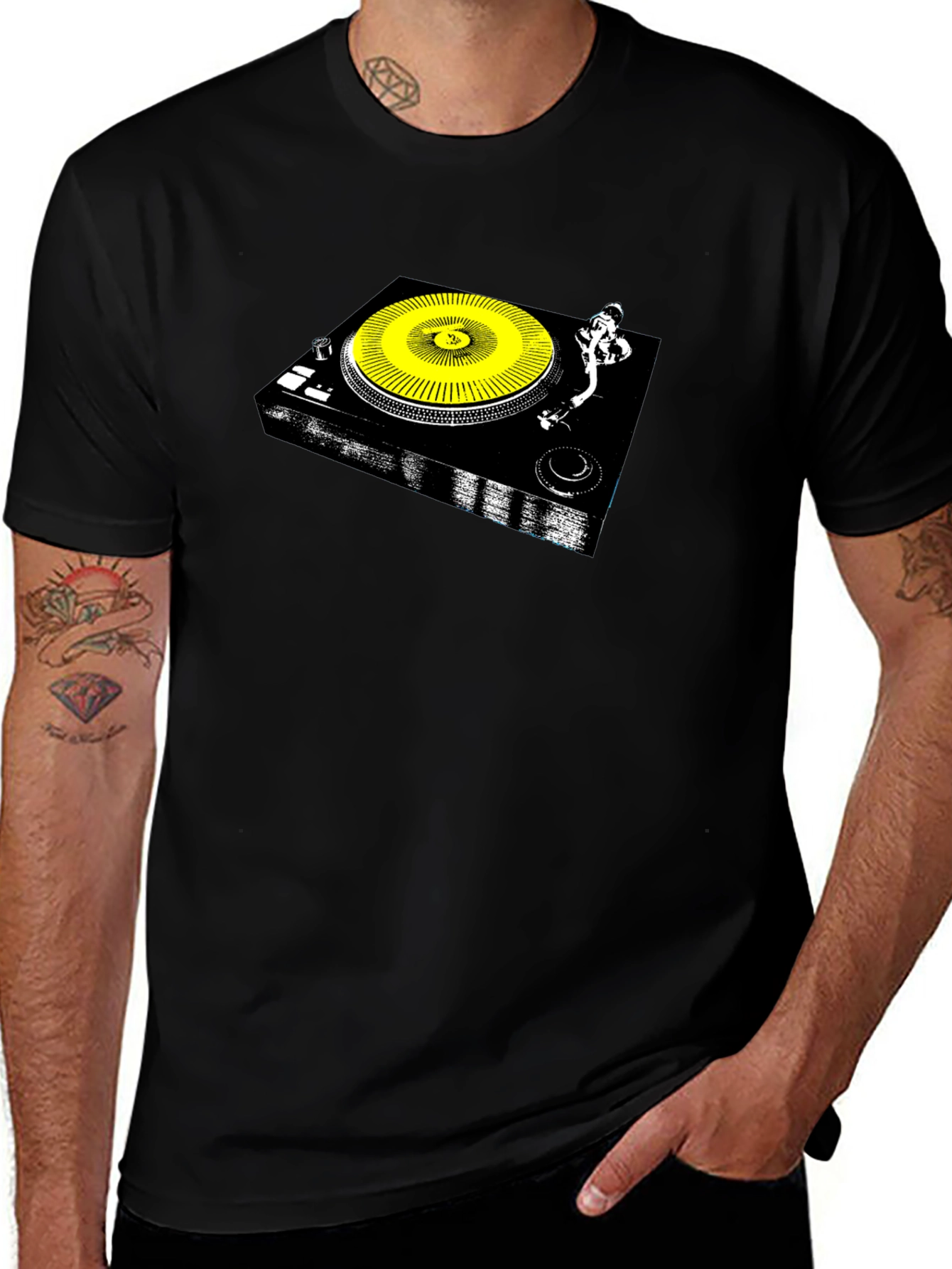 Variant 12 of DJ Turntable Graphic T-Shirt