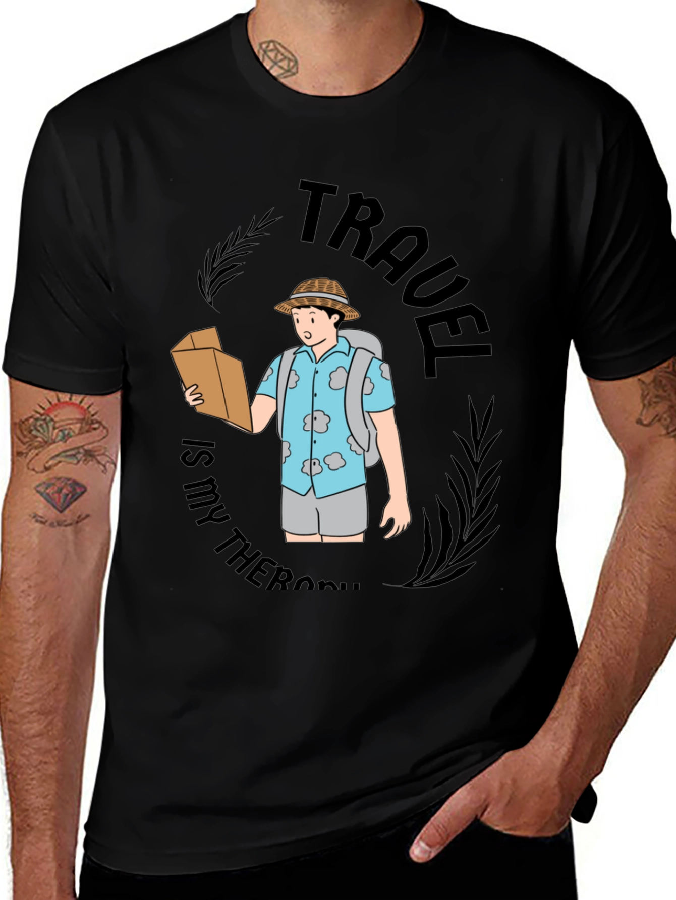Variant 20 of Travel is My Therapy Graphic Tee