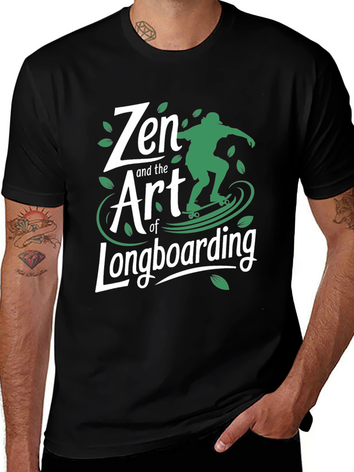 Variant 27 of Zen Art of Longboarding Graphic T-Shirt