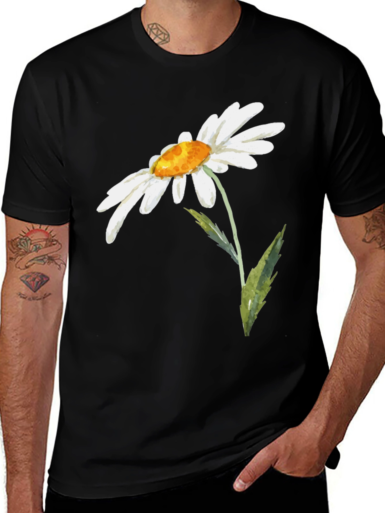 Variant 2 of Daisy Flower Graphic T-Shirt