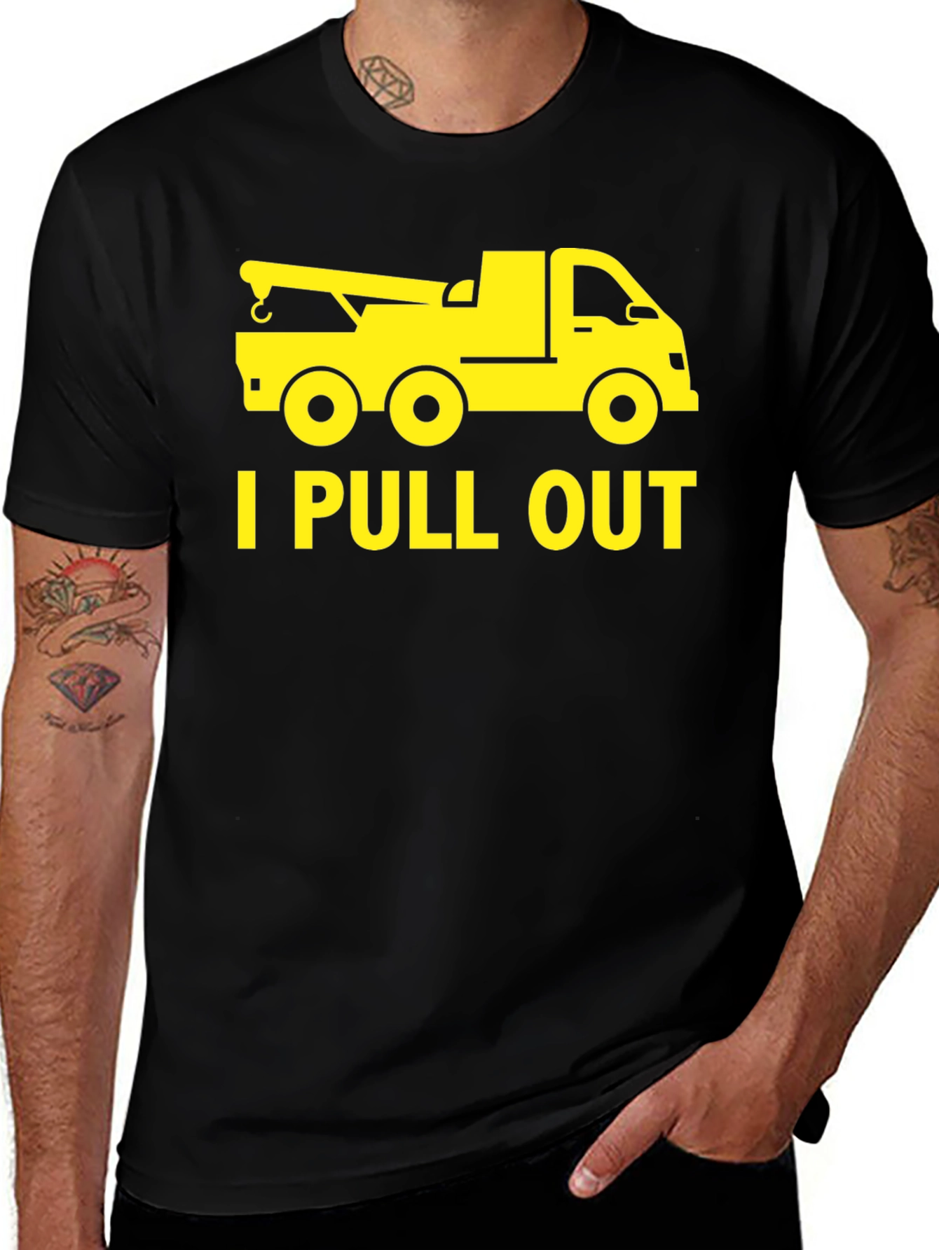 Variant 10 of Funny Tow Truck I Pull Out Men's T-Shirt