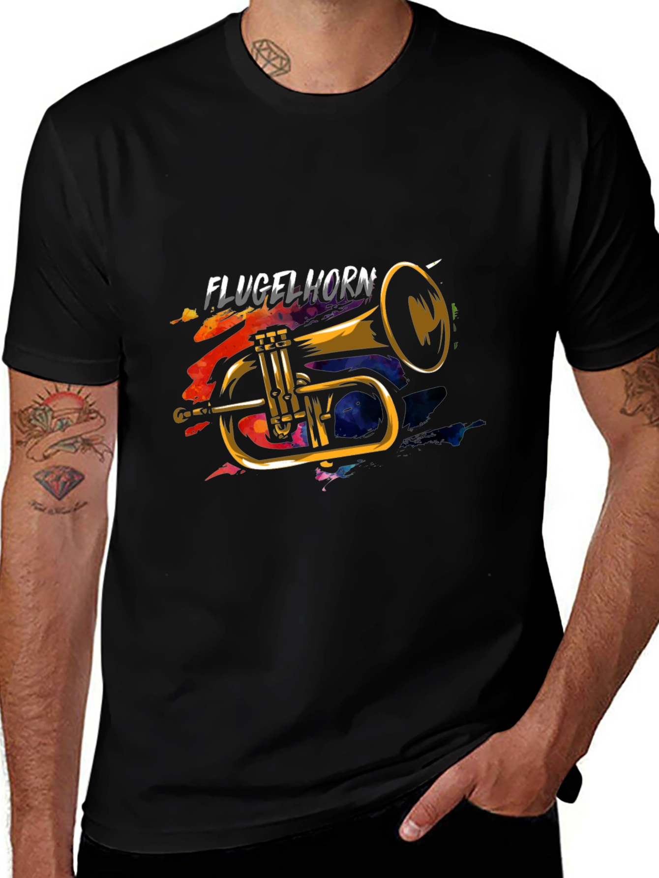 Variant 6 of Flugelhorn T-Shirt: Musical Instrument Tee