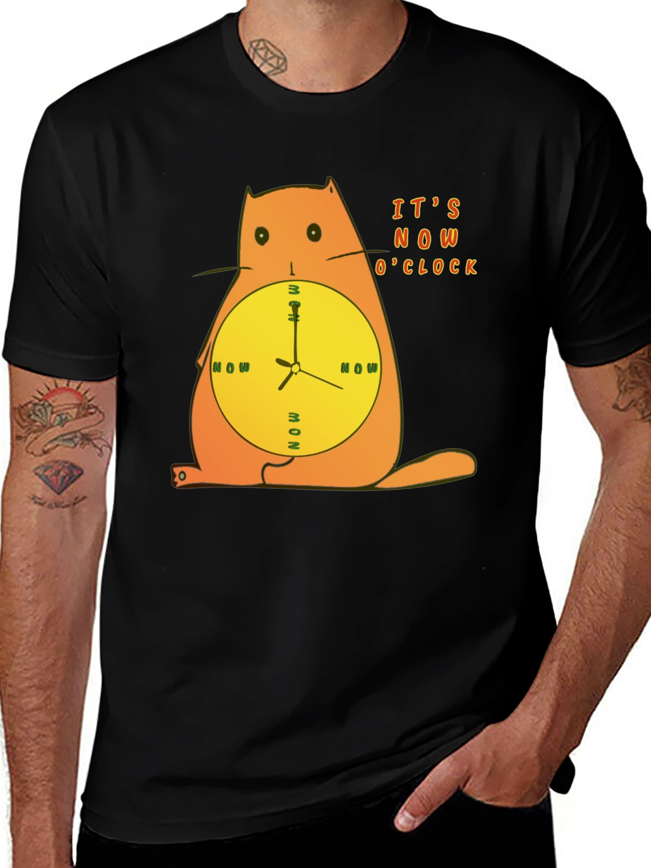 Variant 9 of It's Now O'Clock Cat T-Shirt