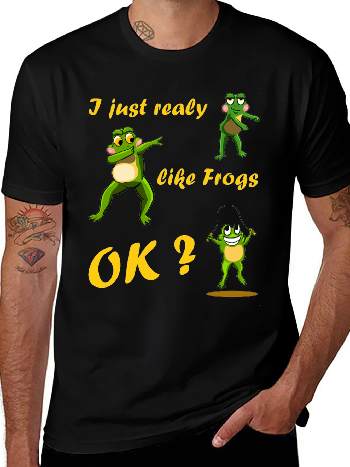 Variant 14 of Funny Frog Lover T-Shirt - I Just Really Like Frogs, OK?