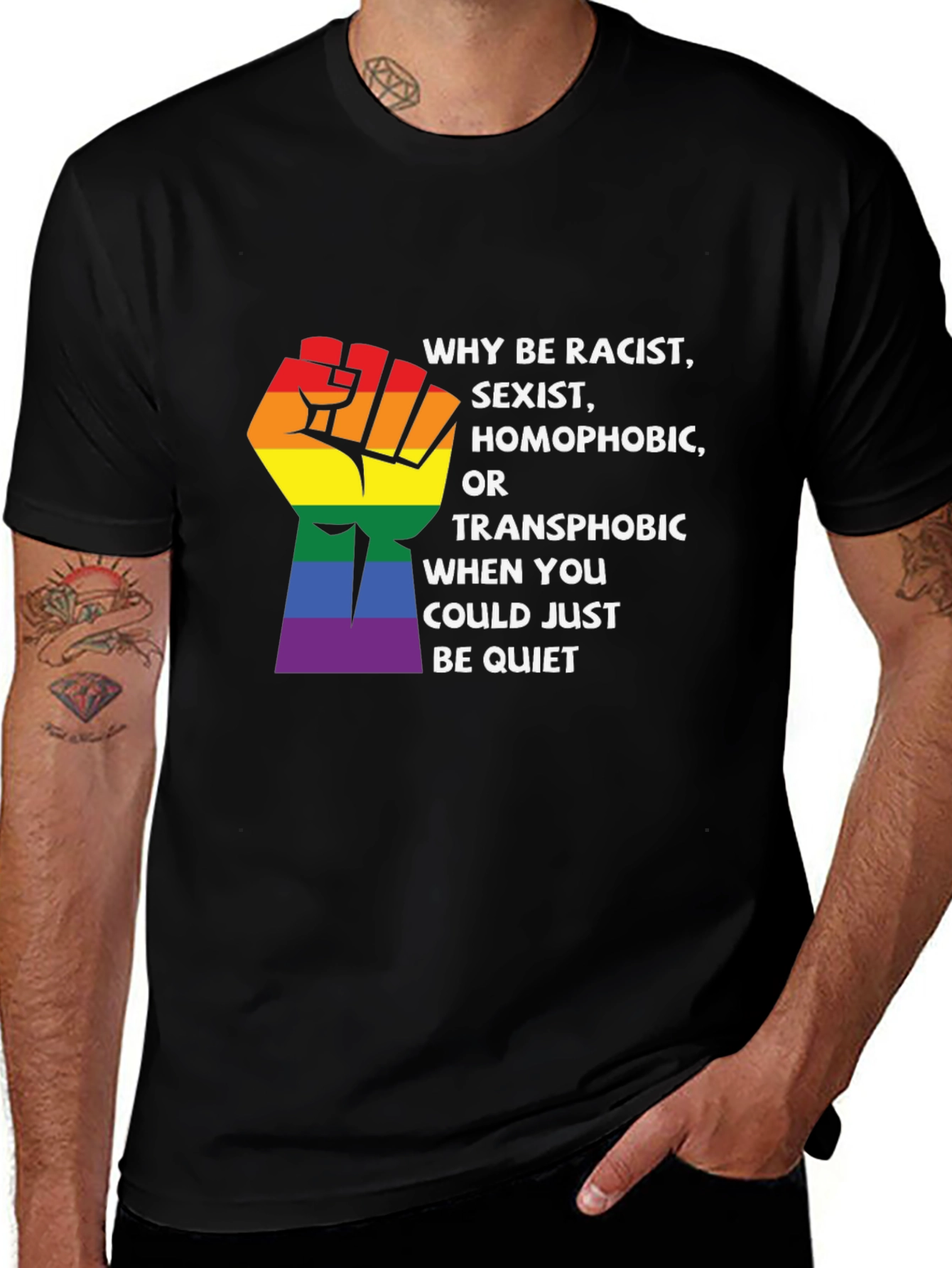Variant 17 of Equality Pride Graphic Tee - Why Be Racist