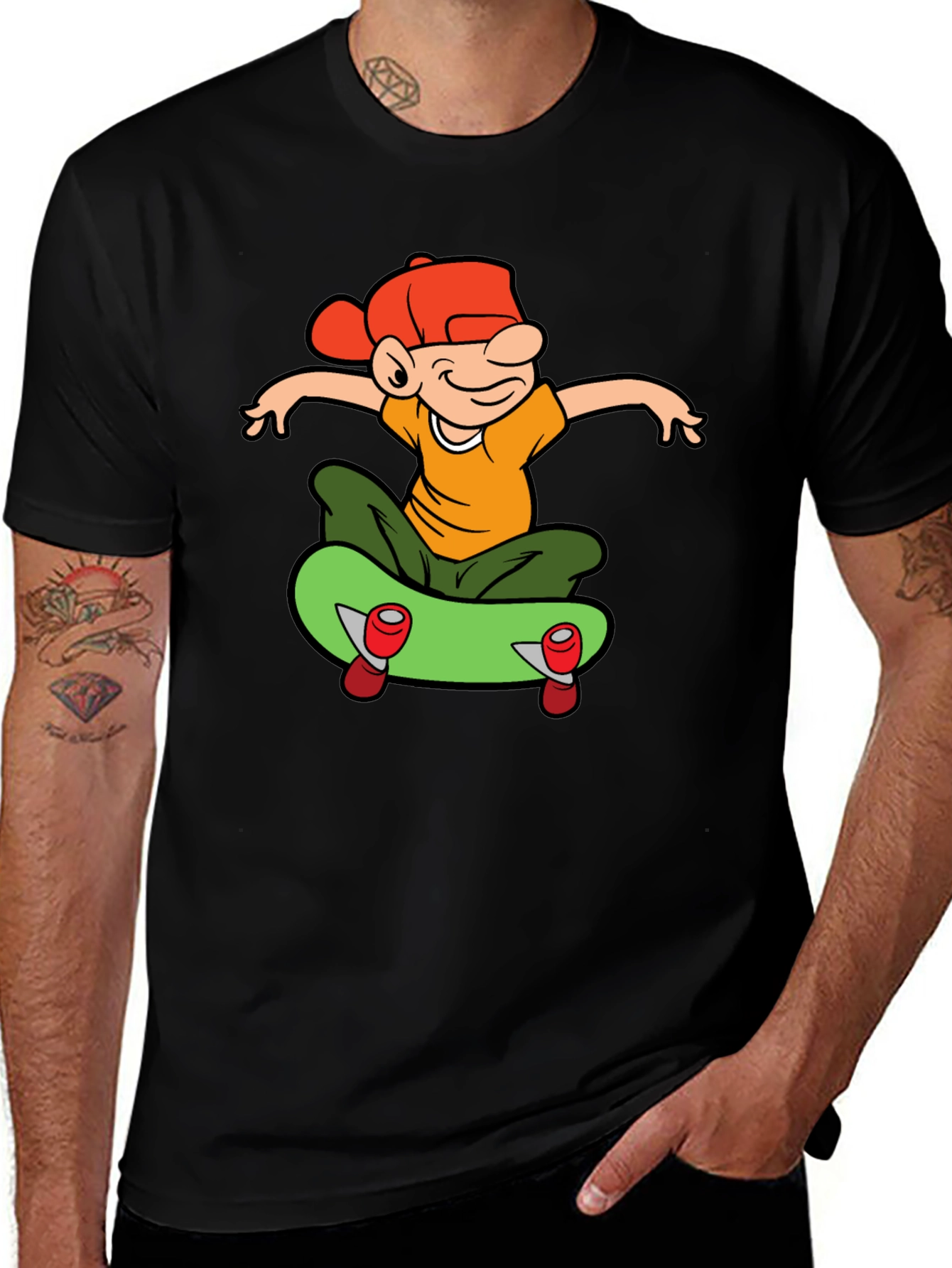 Variant 21 of Skateboarding Cartoon Graphic T-Shirt