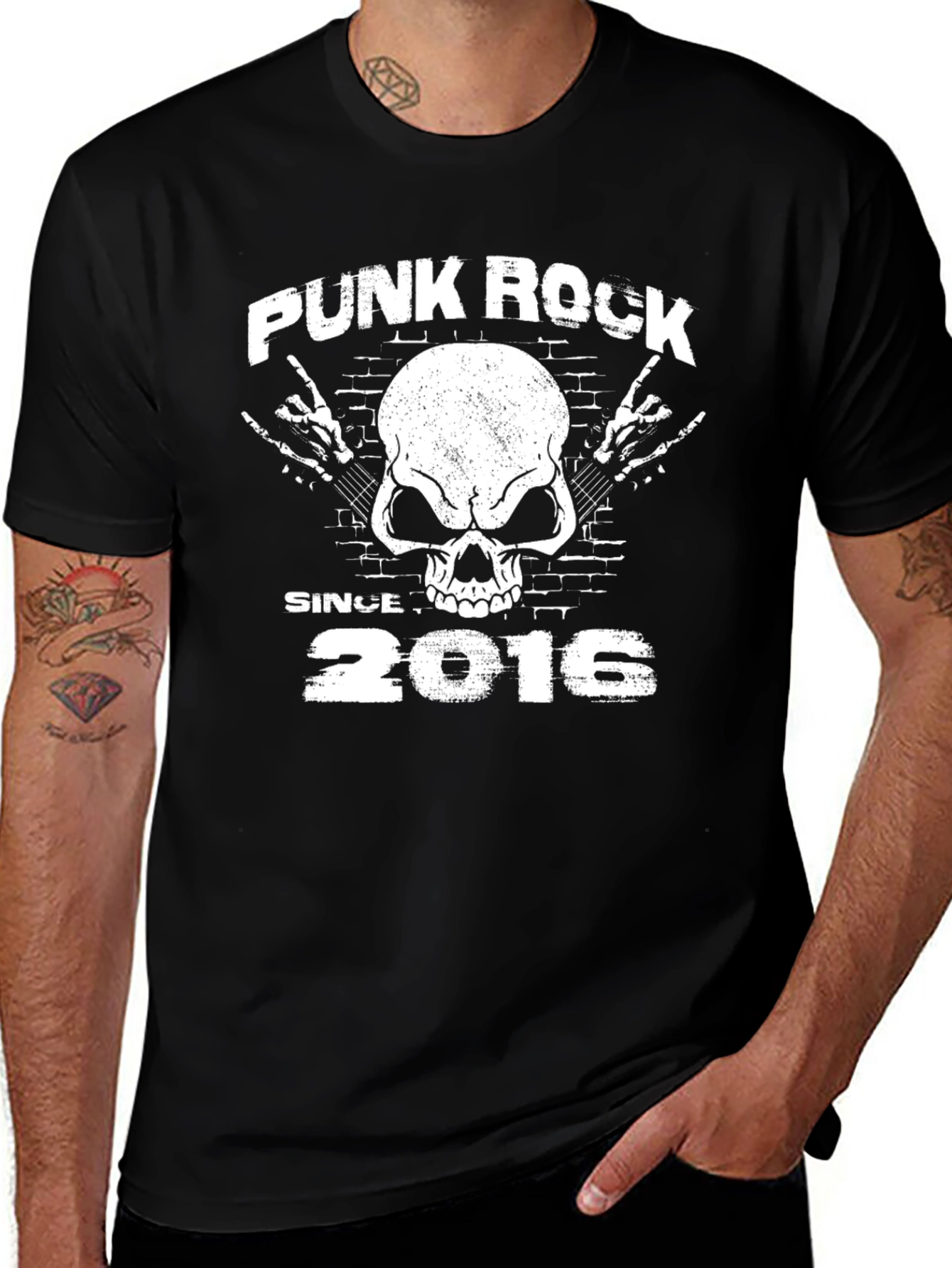 Variant 6 of Punk Rock Skull T-Shirt - Since 2016