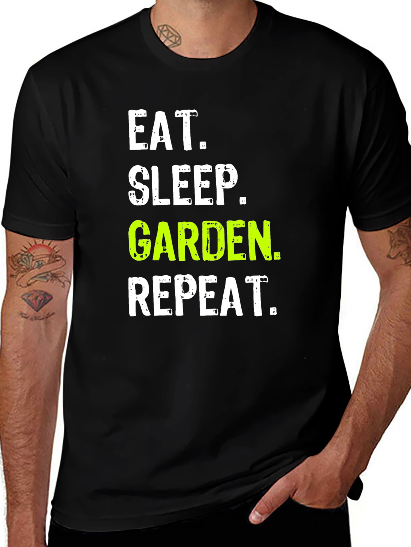 Variant 8 of Eat Sleep Garden Repeat Black Graphic T-Shirt