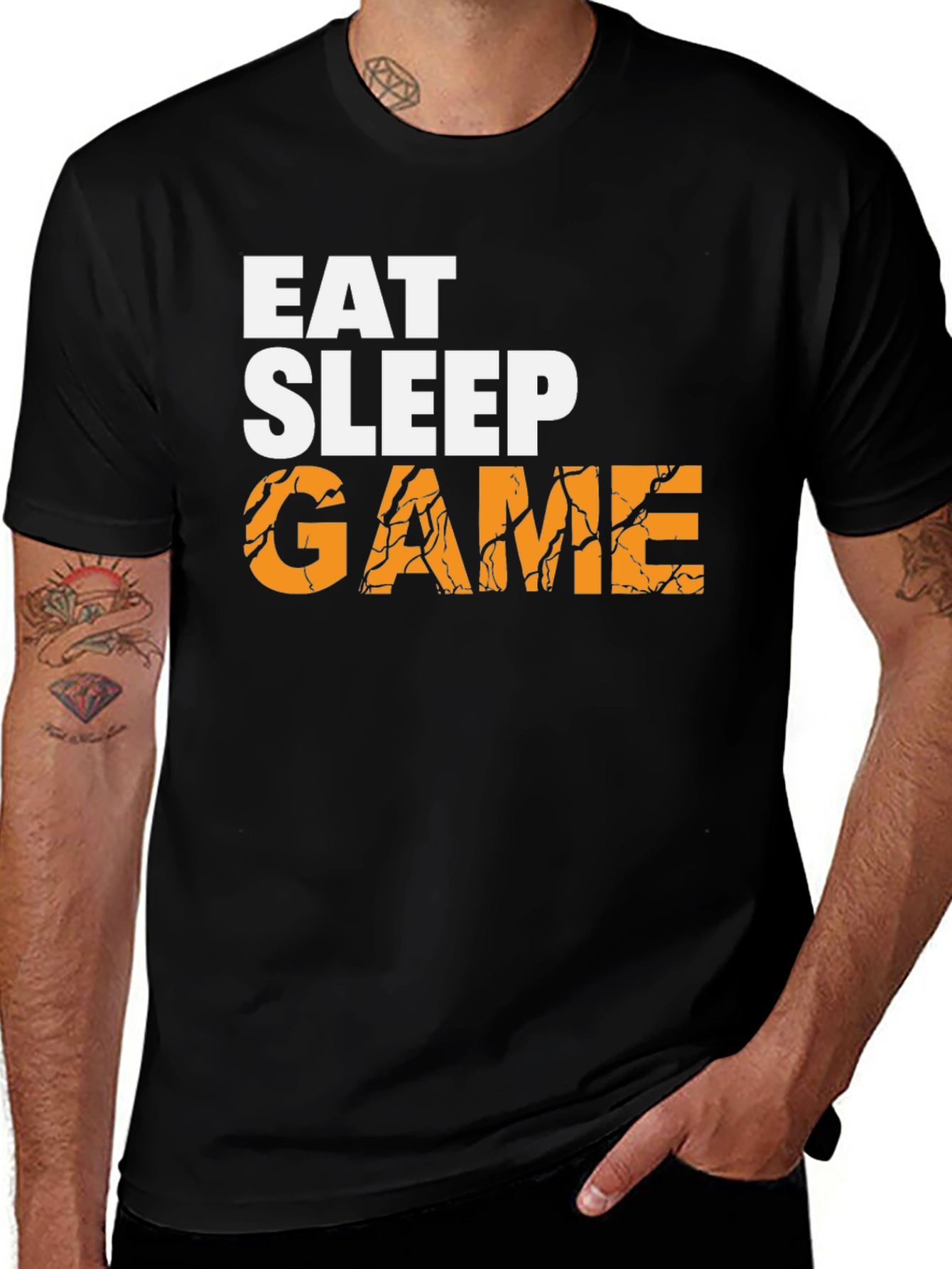 Variant 22 of Eat Sleep Game Black Graphic Tee