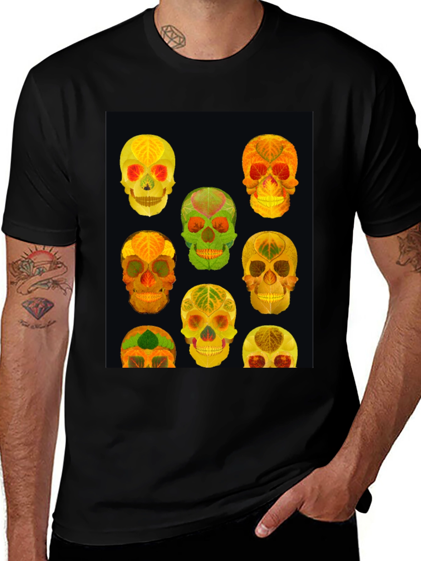Variant 24 of Skull Leaf T-Shirt