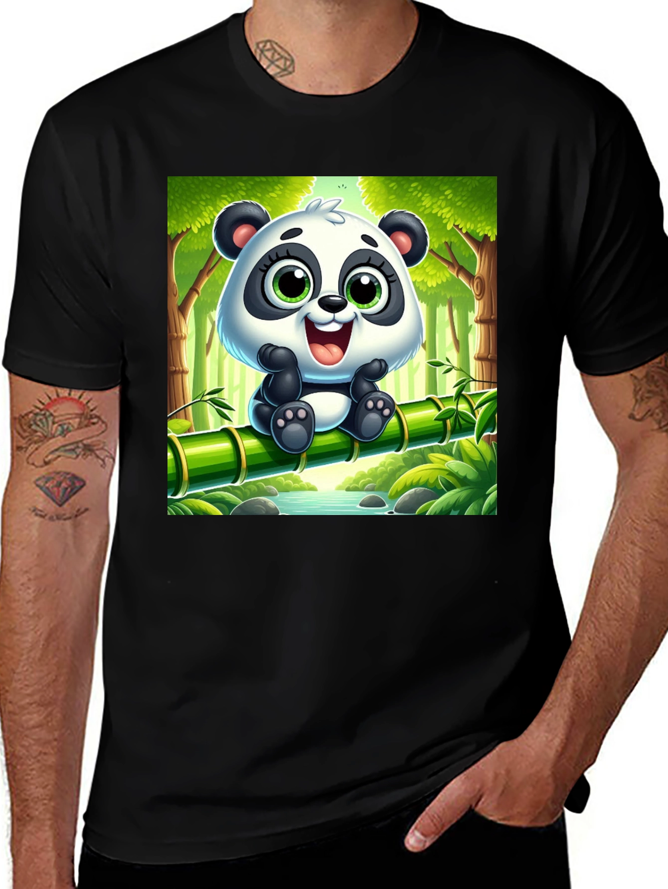 Variant 28 of Cute Cartoon Panda T-Shirt