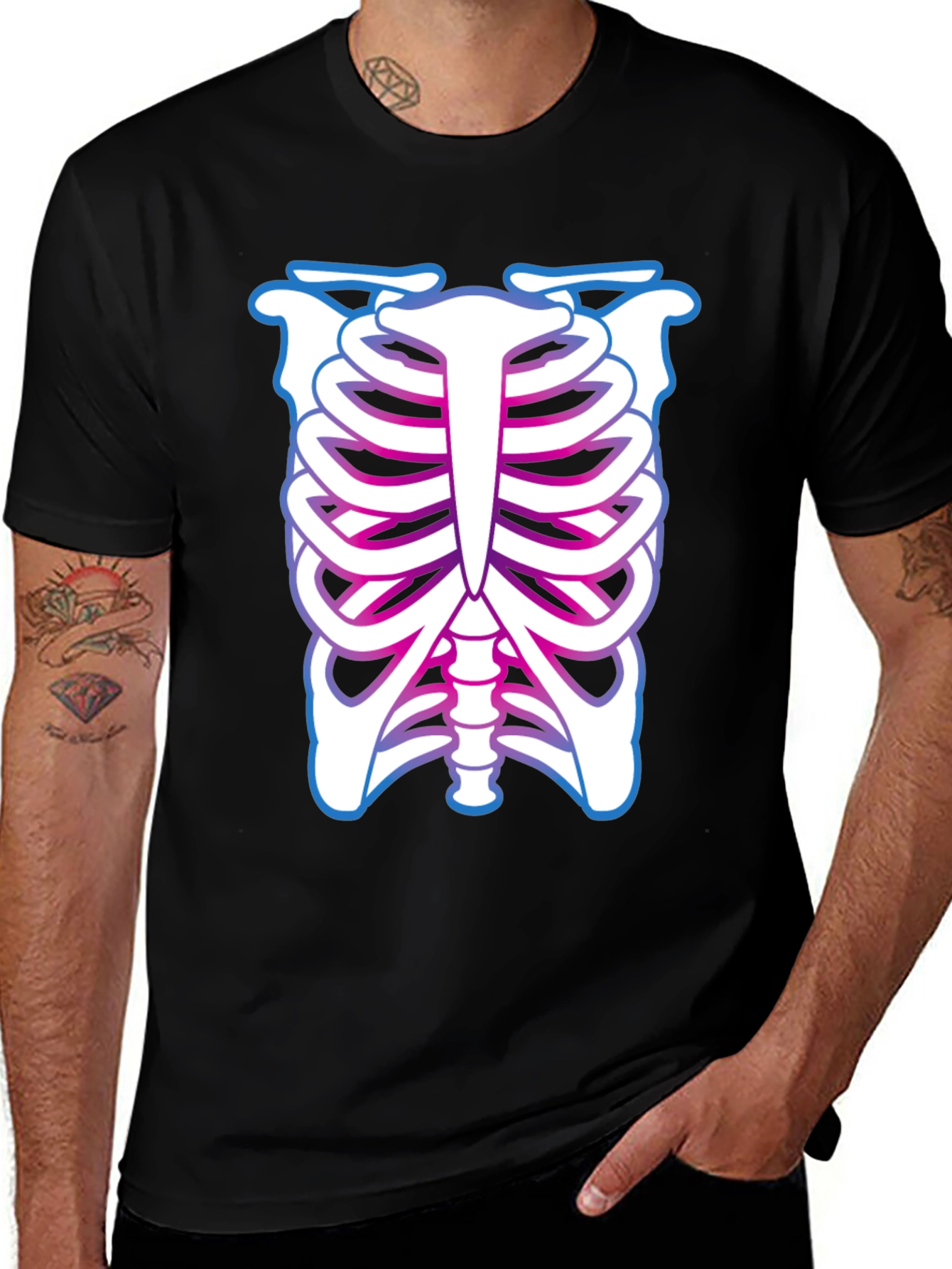 Variant 27 of Rib Cage T-Shirt - Costume Tee - Halloween Apparel
