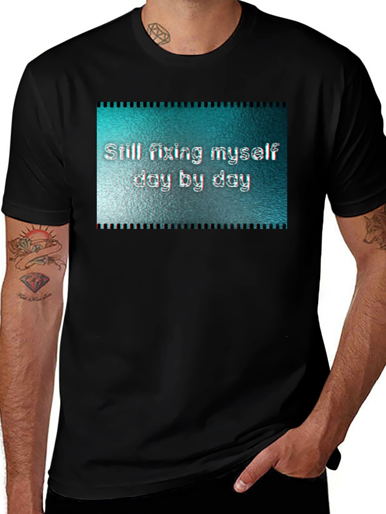Variant 12 of Fixing Myself Tee - Daily Motivation T-Shirt