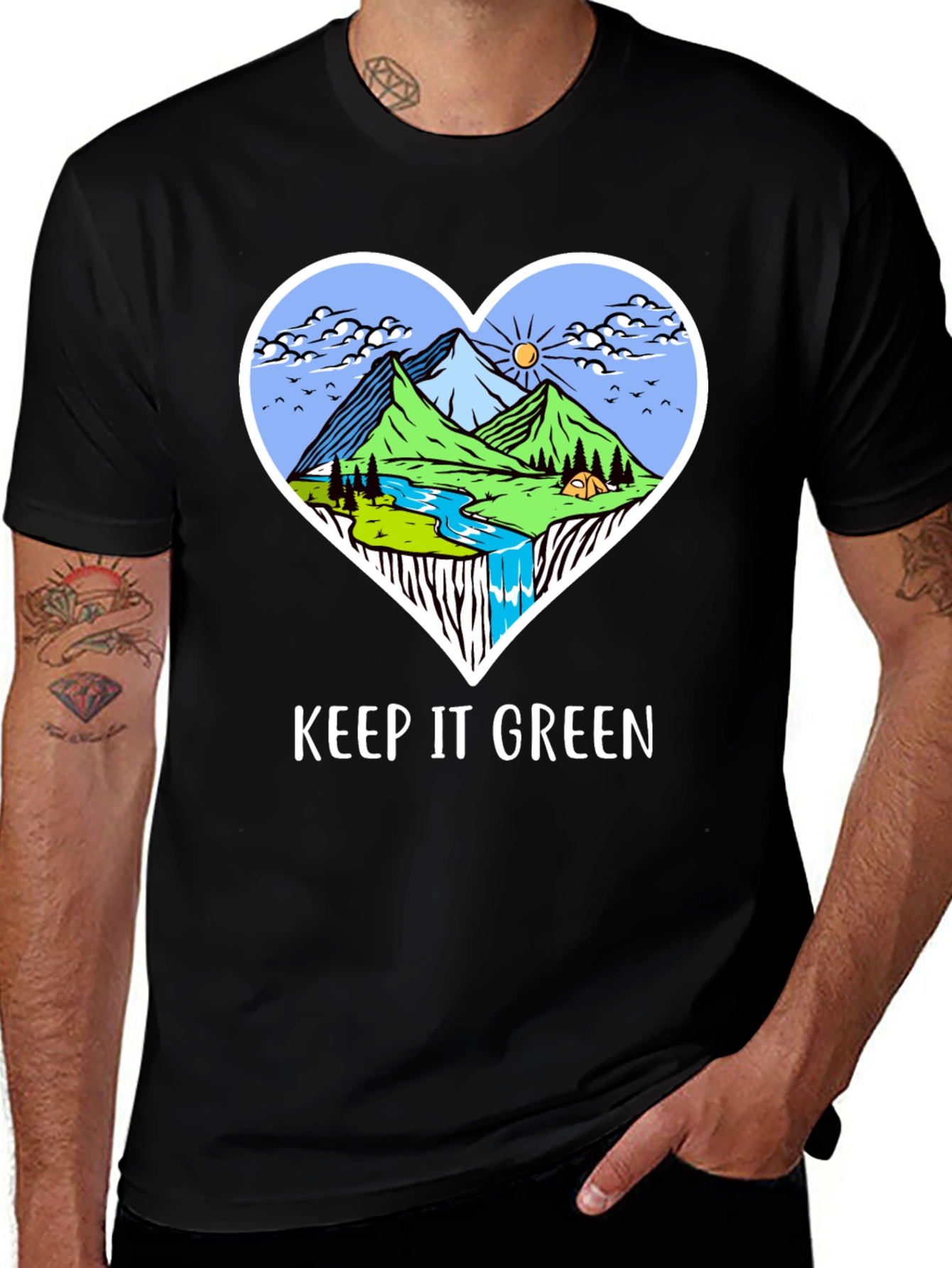 Variant 21 of Keep It Green T-Shirt - Eco-Friendly Graphic Tee