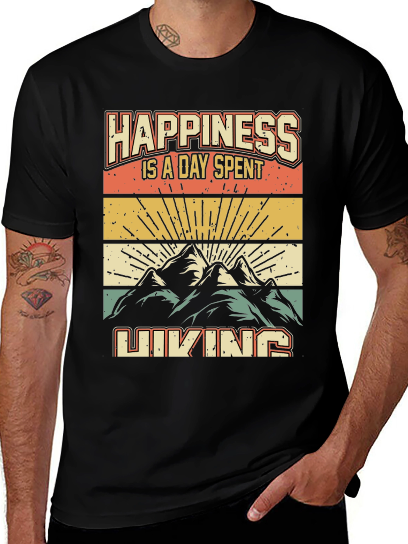 Variant 26 of Happiness Hiking T-Shirt - Adventure Apparel