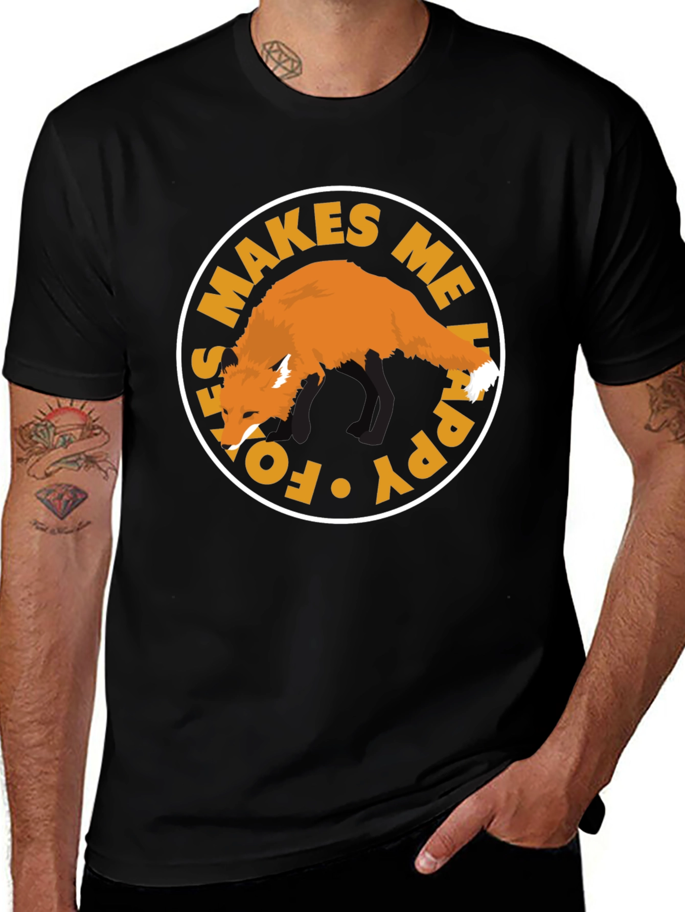 Variant 14 of Fox Makes Me Happy Graphic T-Shirt