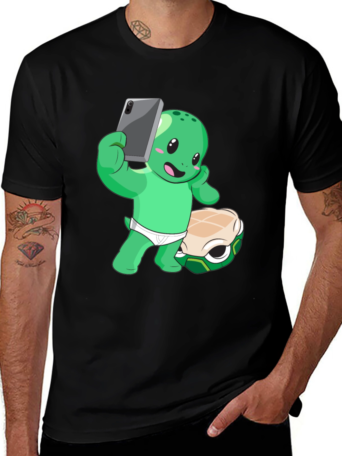 Variant 8 of Turtle Taking Selfie T-Shirt