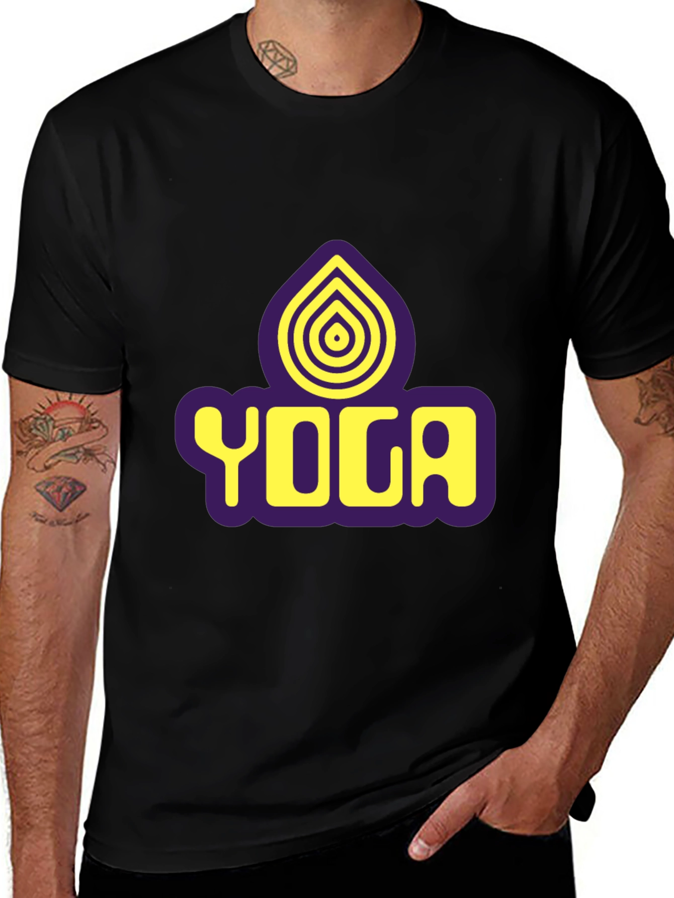 Variant 20 of Yoga Graphic Black T-Shirt