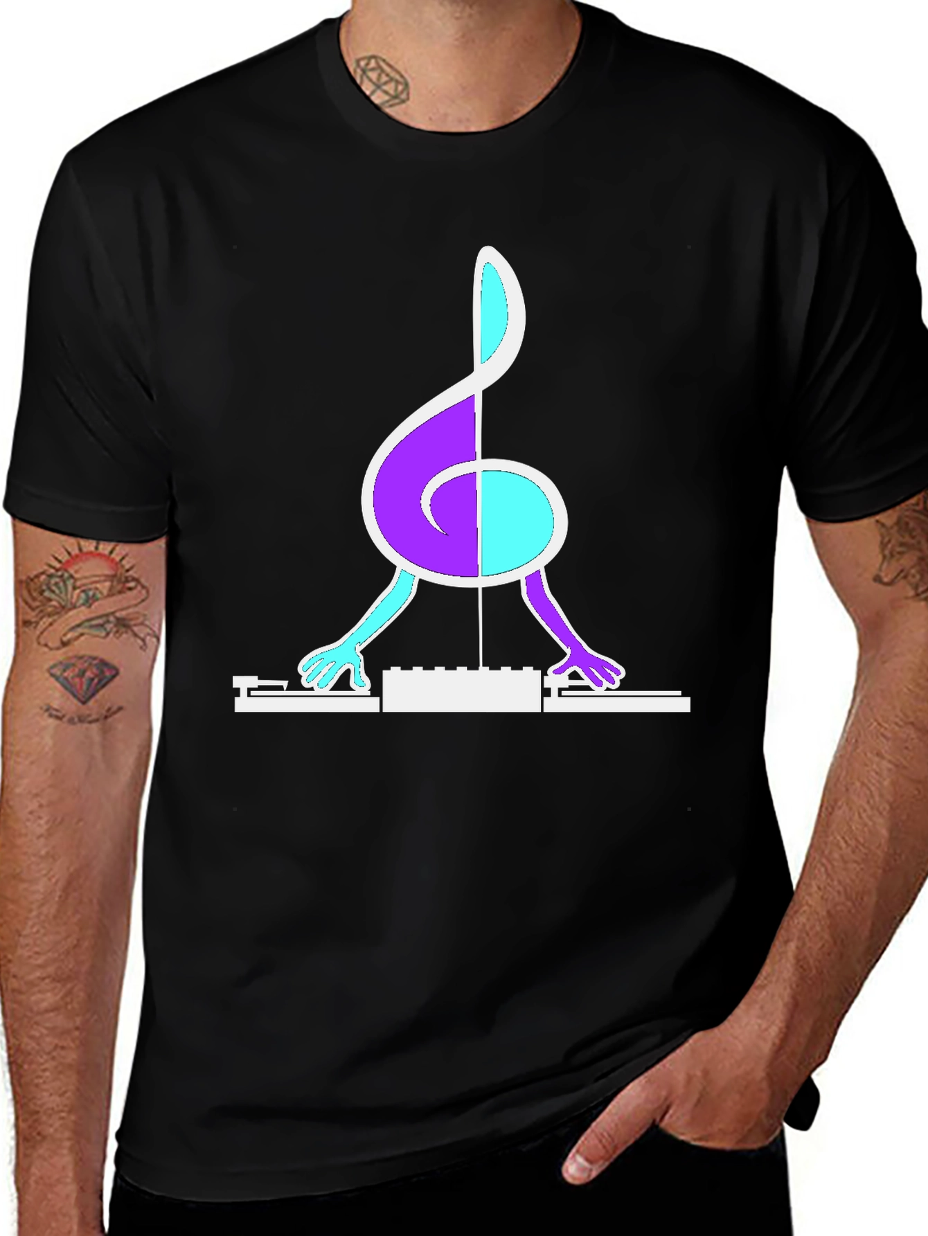 DJ Music Note T-Shirt - Unique Graphic Tee