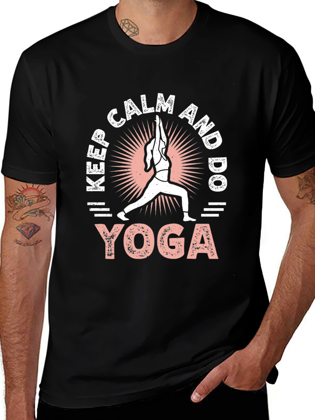 Variant 27 of Keep Calm and Do Yoga Black T-Shirt