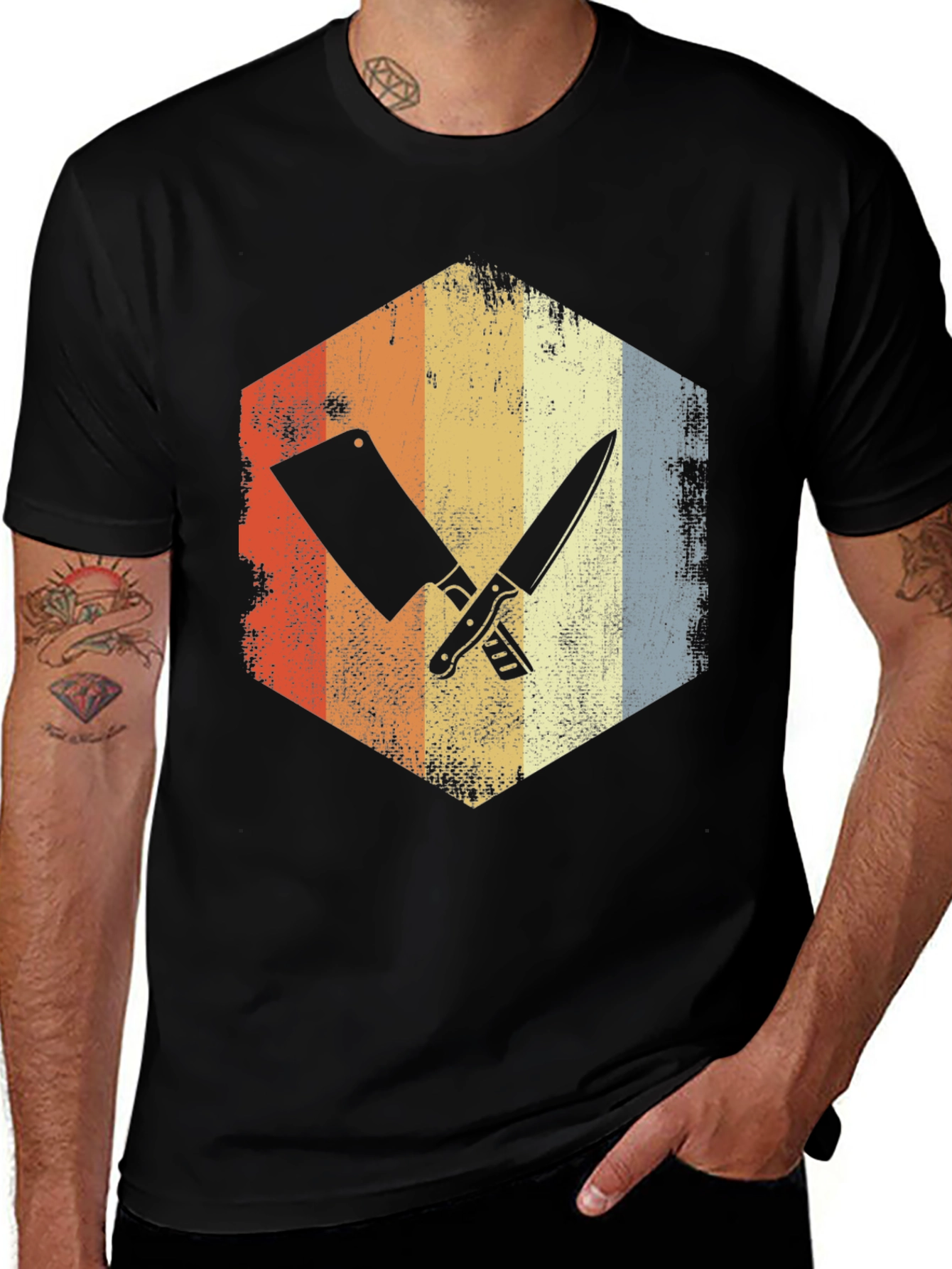 Variant 7 of Vintage Butcher Knife T-Shirt