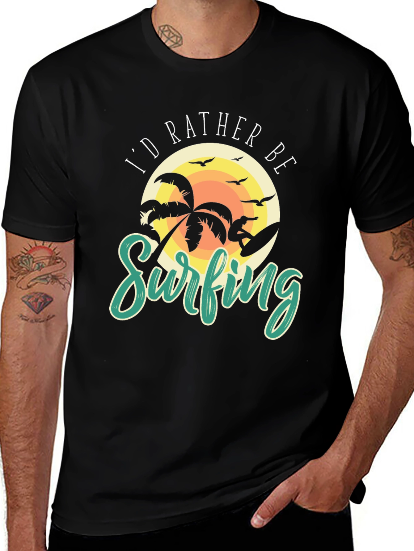 I'd Rather Be Surfing Graphic Tee
