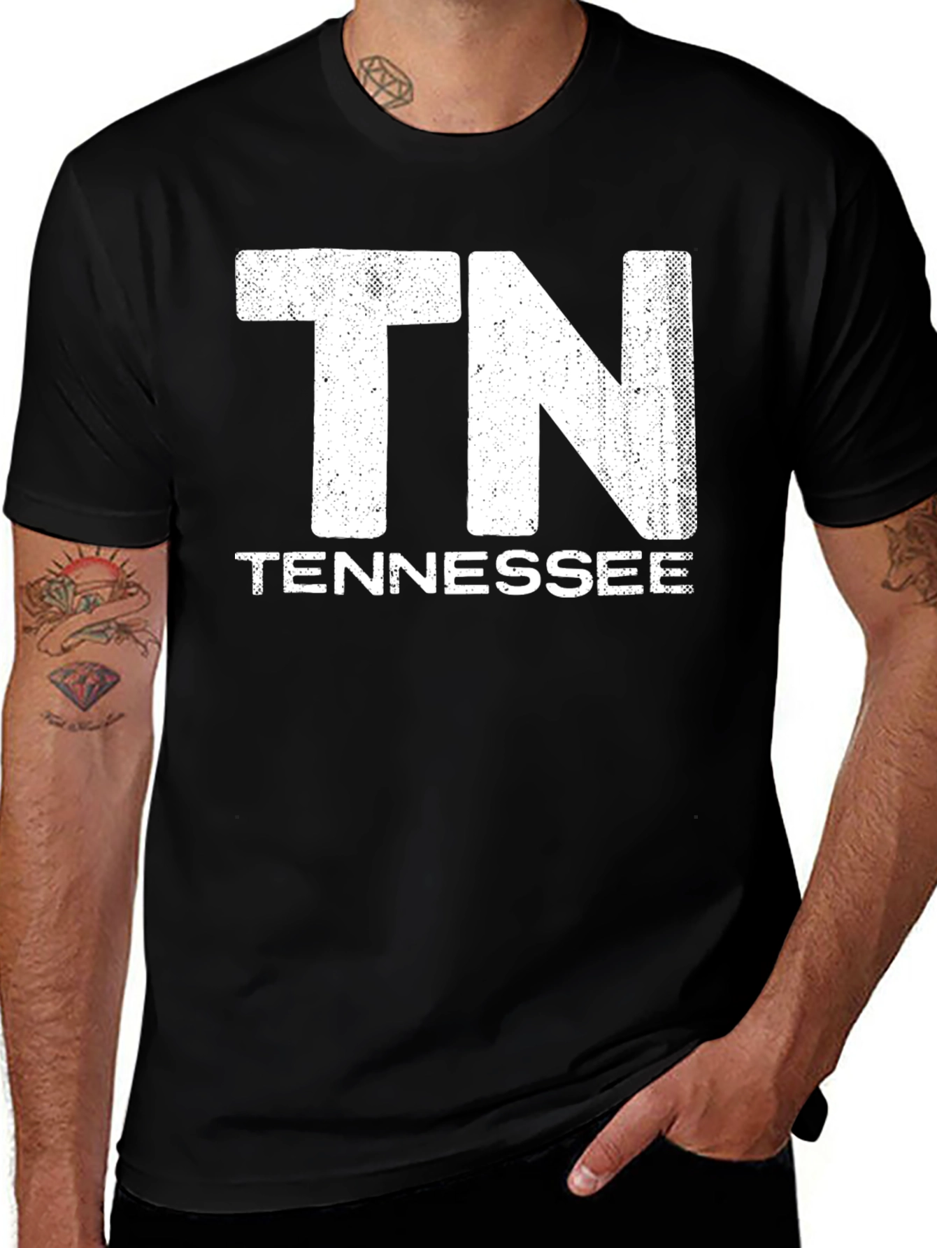 TN Tennessee State Pride Black T-Shirt
