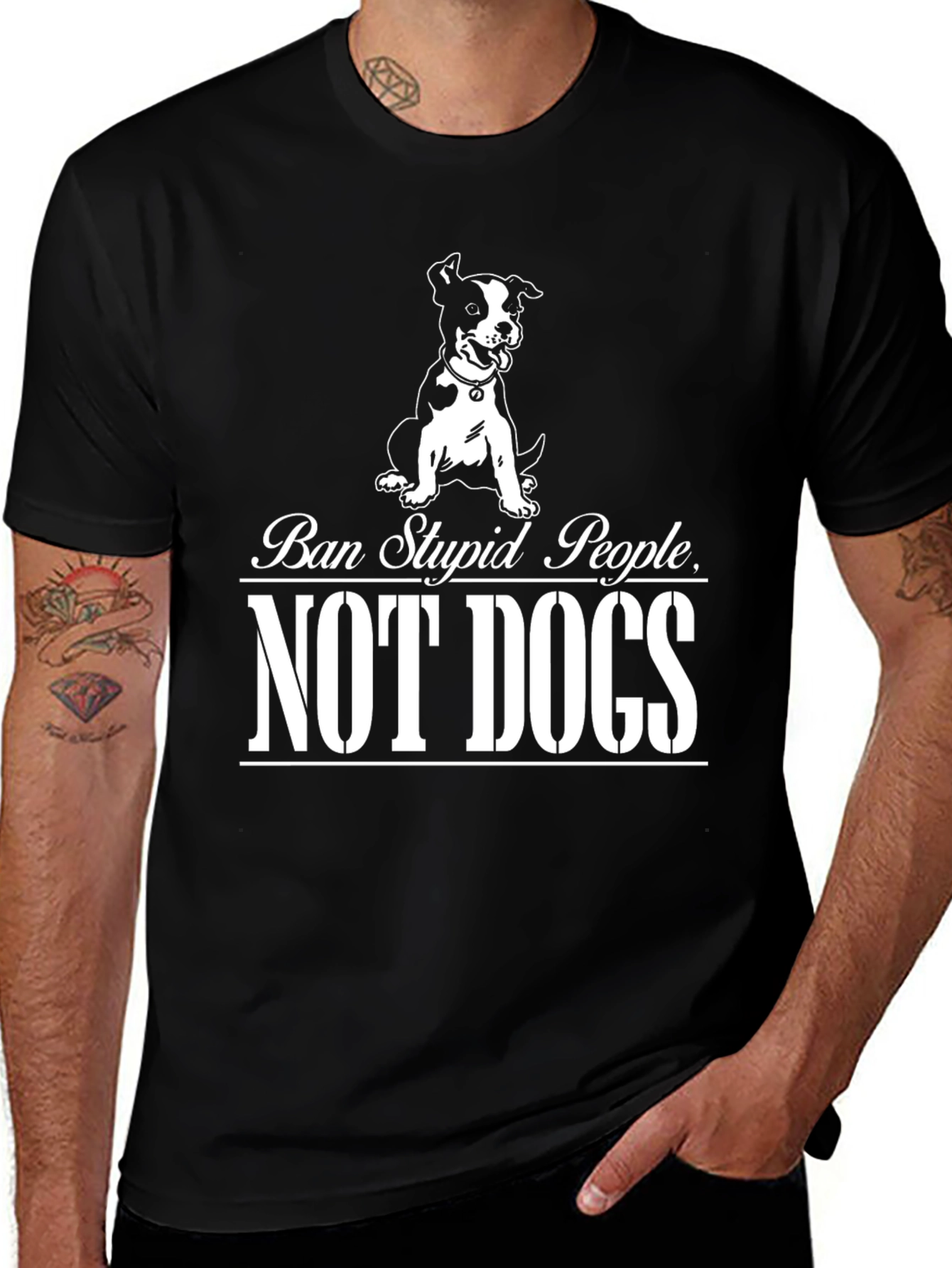 Variant 5 of Ban Stupid People, NOT DOGS T-Shirt