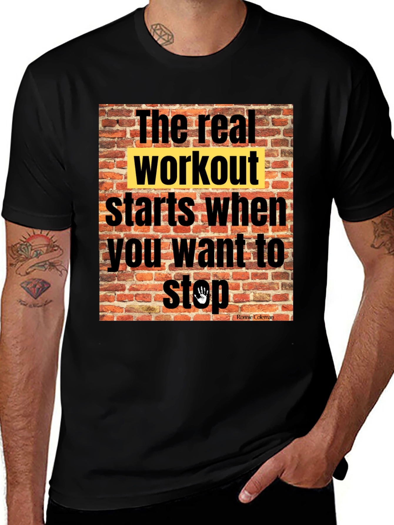 Variant 26 of Workout Motivation T-Shirt: The Real Workout