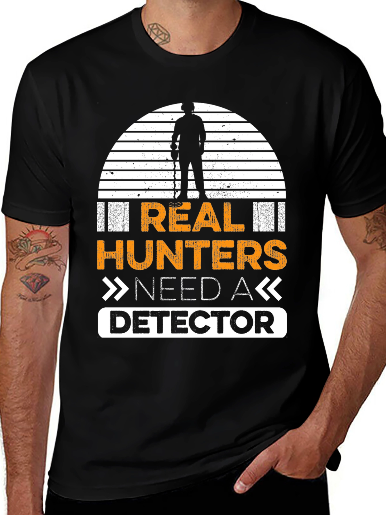 Real Hunters Need A Detector T-Shirt Metal Detecting Shirt