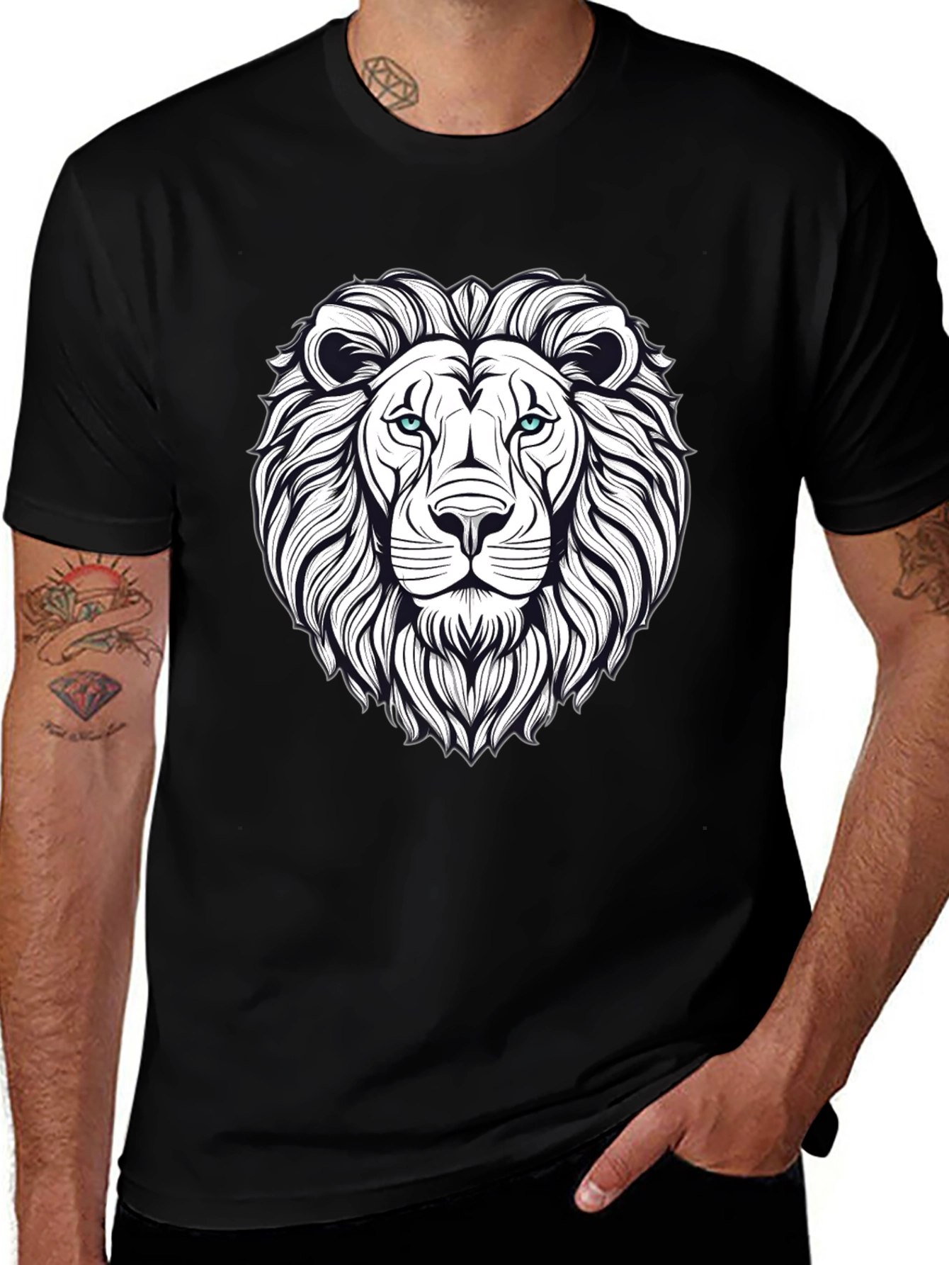 Variant 16 of Black Lion Graphic Tee - Bold Style