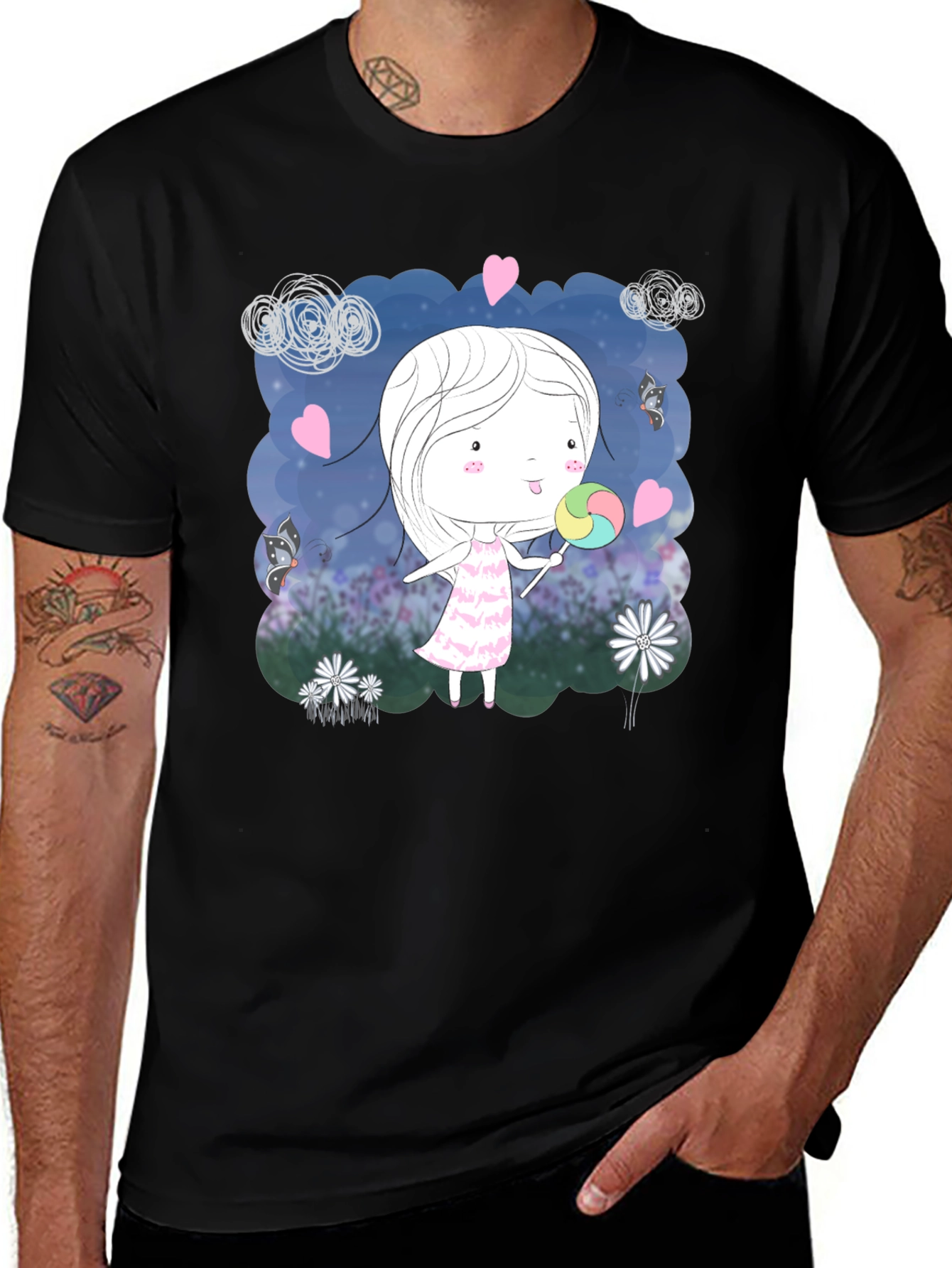 Variant 28 of Girl with Lollipop Graphic T-Shirt