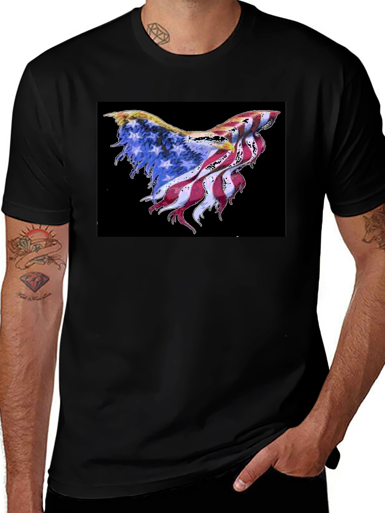 Variant 7 of American Flag Eagle T-Shirt - Patriotic Graphic Tee