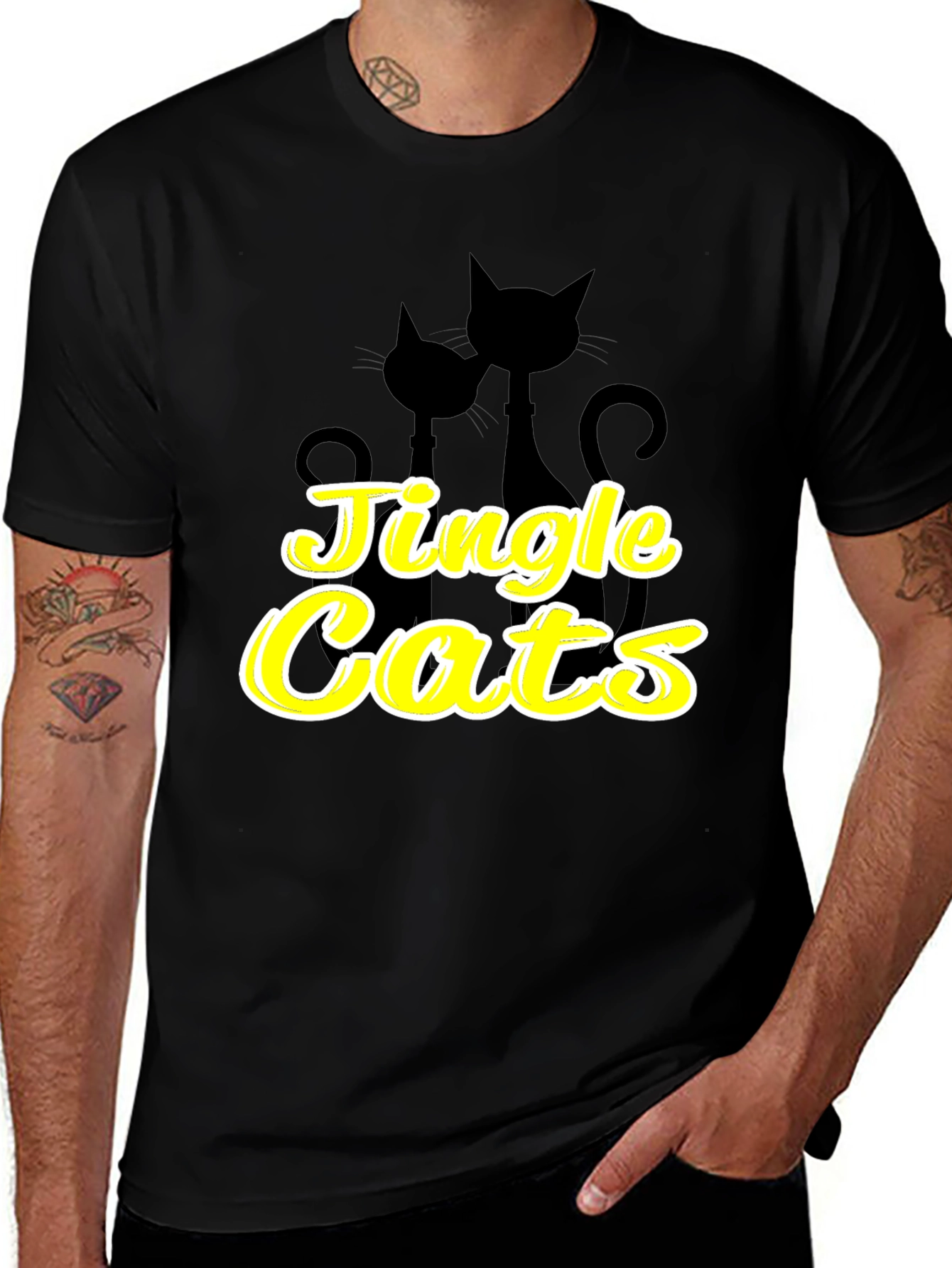 Variant 13 of Jingle Cats Tee - Holiday Fun!
