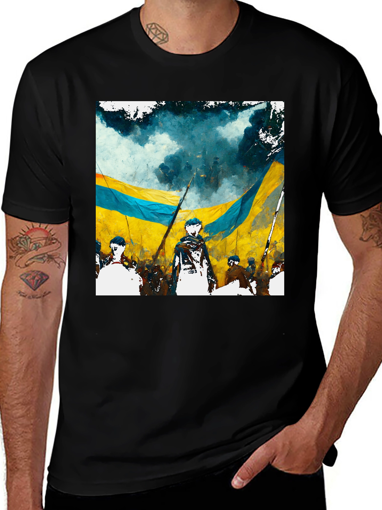 Variant 8 of Ukraine Flag Graphic T-Shirt