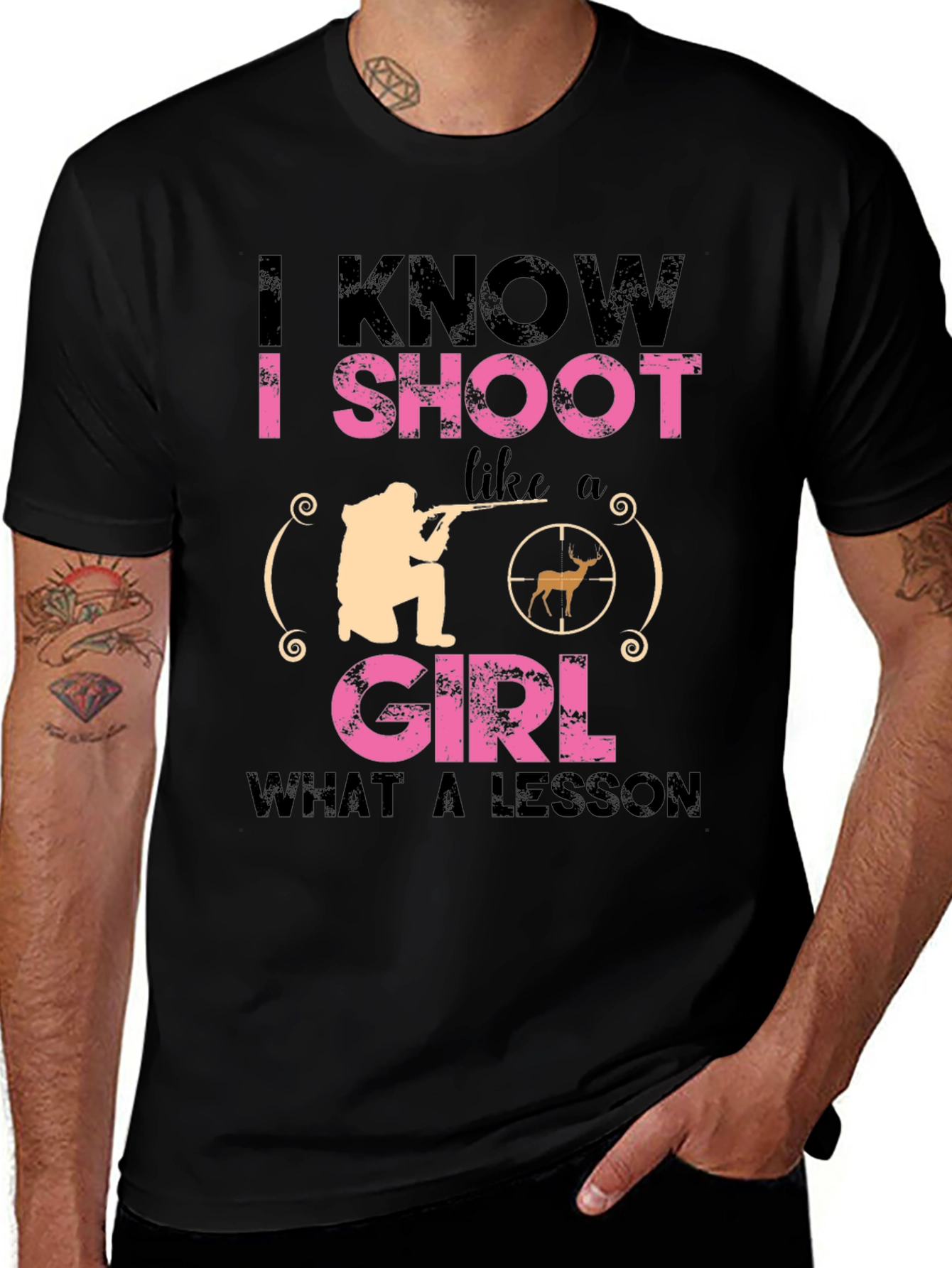 Variant 15 of I Know I Shoot Like a Girl T-Shirt