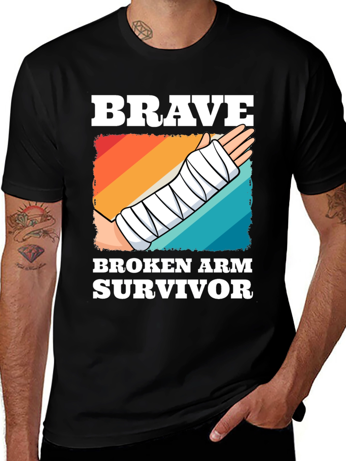Brave Broken Arm Survivor Graphic Tee