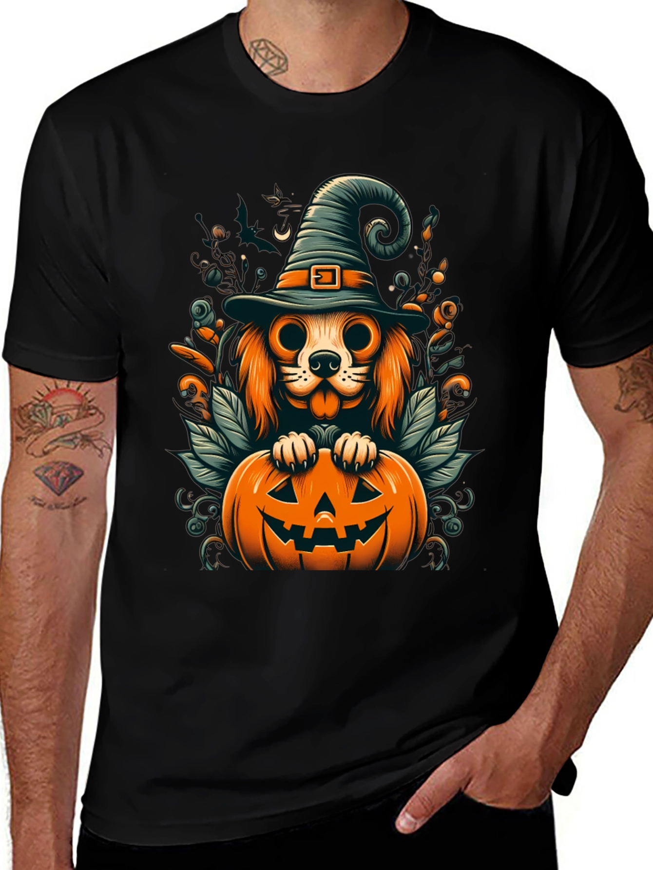 Variant 22 of Halloween Dog Witch Pumpkin T-Shirt