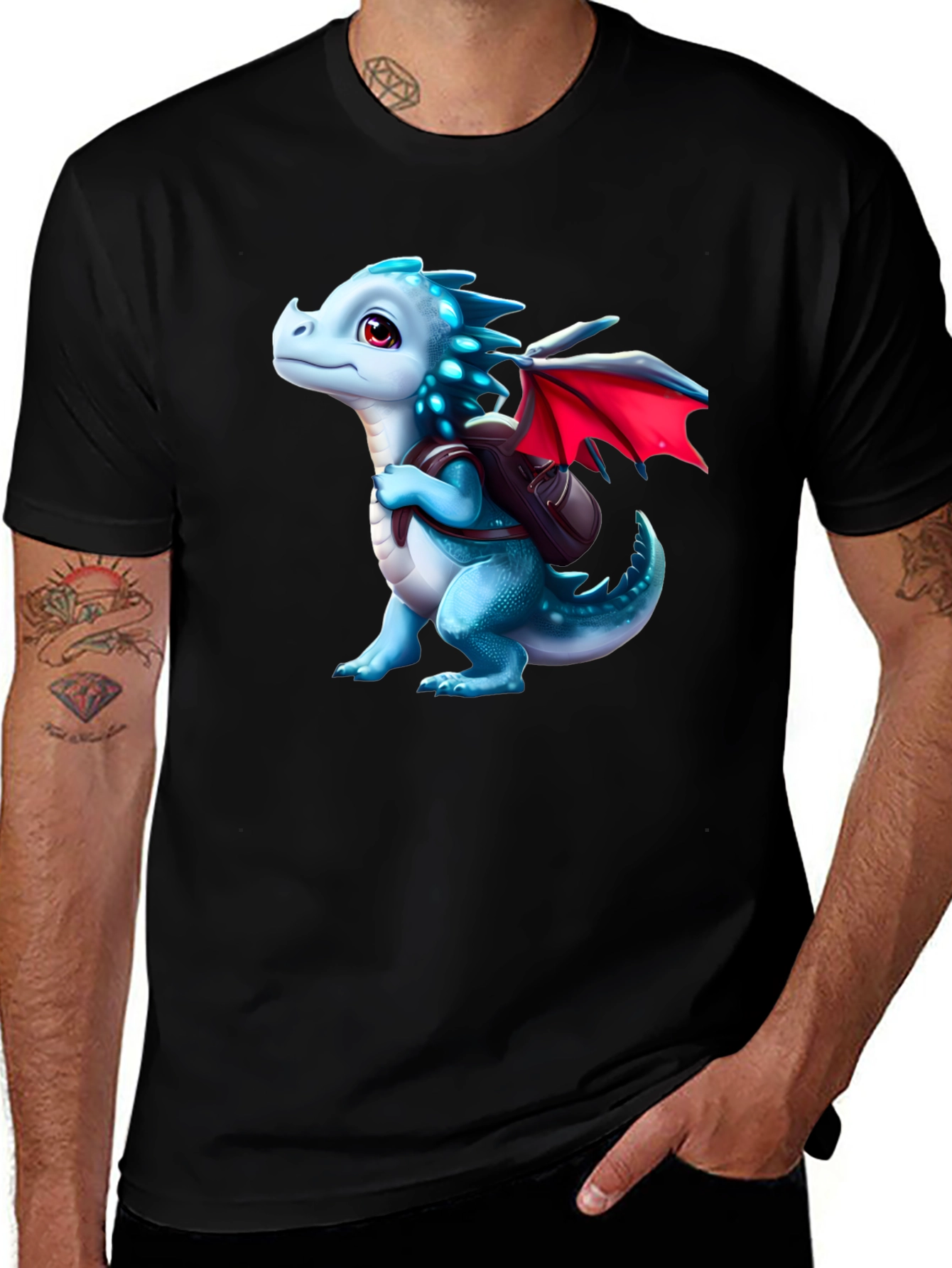 Variant 2 of Dragon Backpack T-Shirt