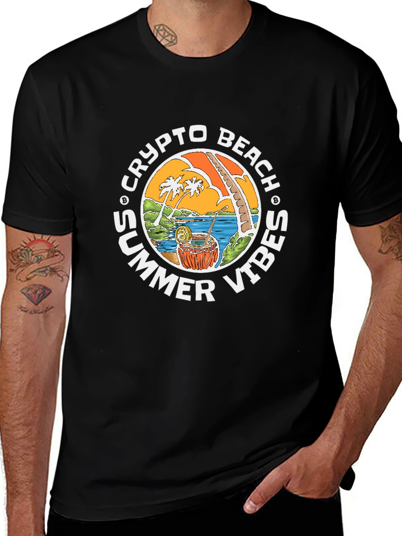 Crypto Beach Summer Vibes T-Shirt