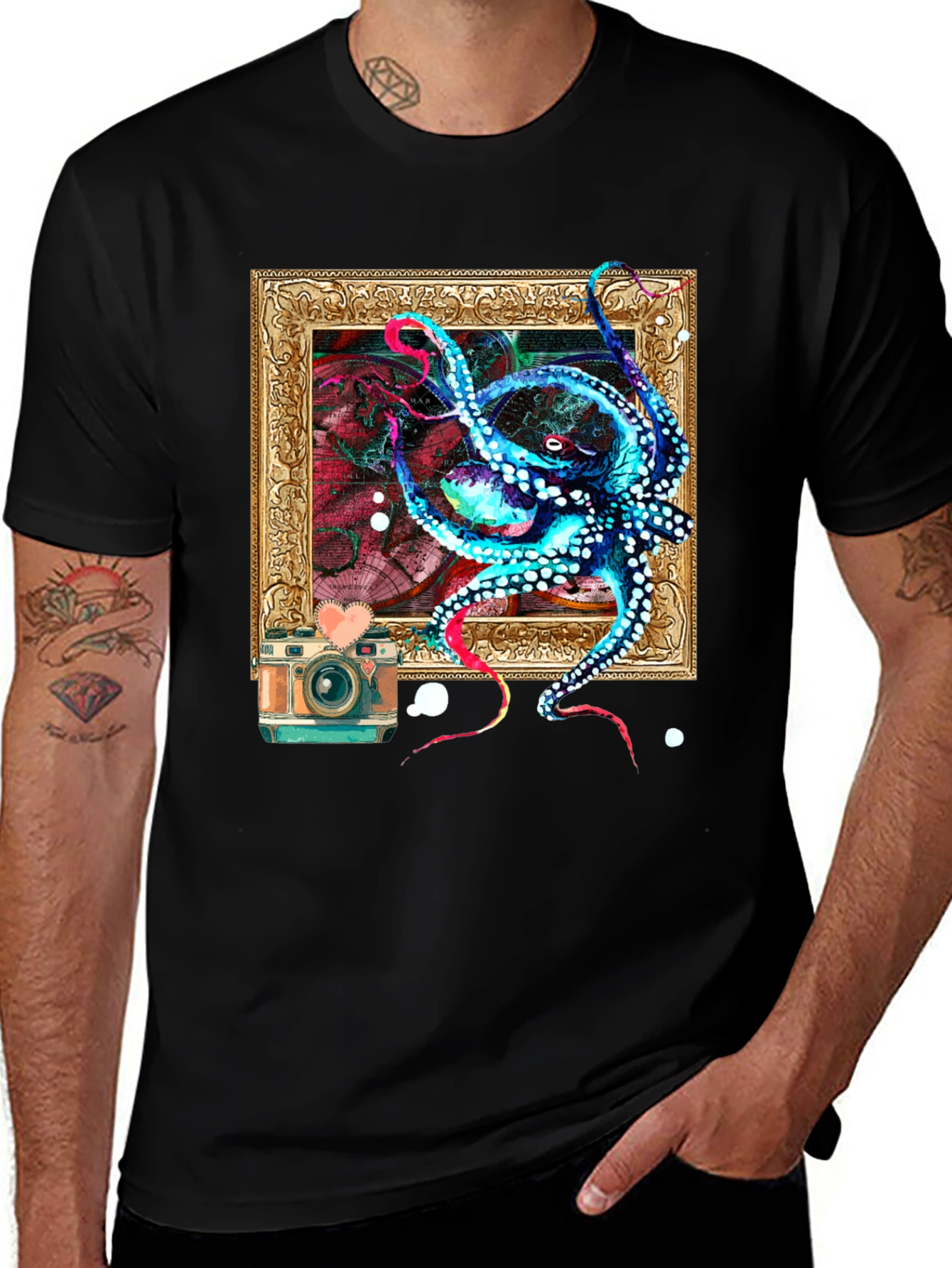 Variant 13 of Octopus Art T-Shirt