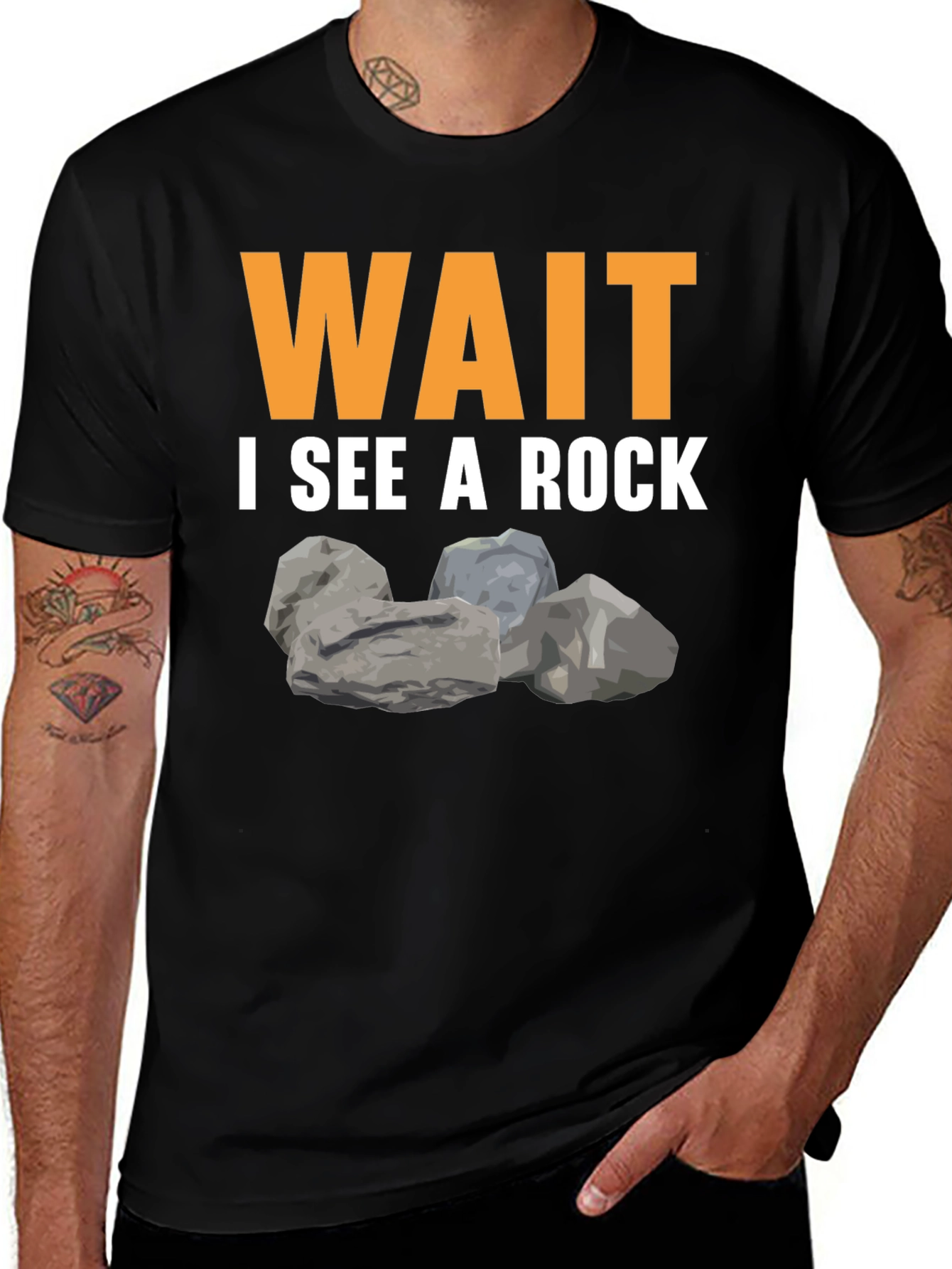 Variant 7 of Wait I See A Rock Graphic T-Shirt