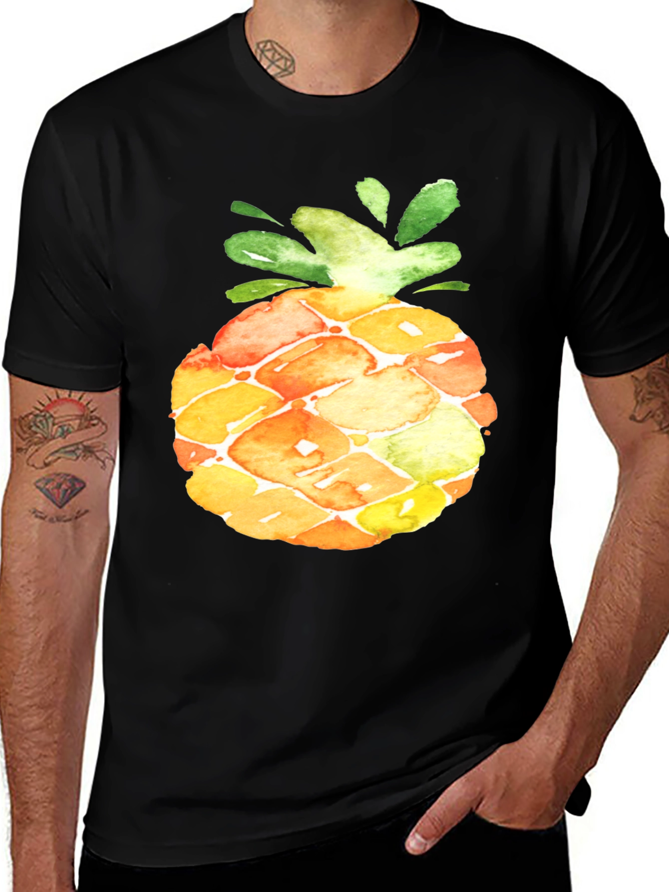 Variant 17 of Watercolor Pineapple Graphic Tee