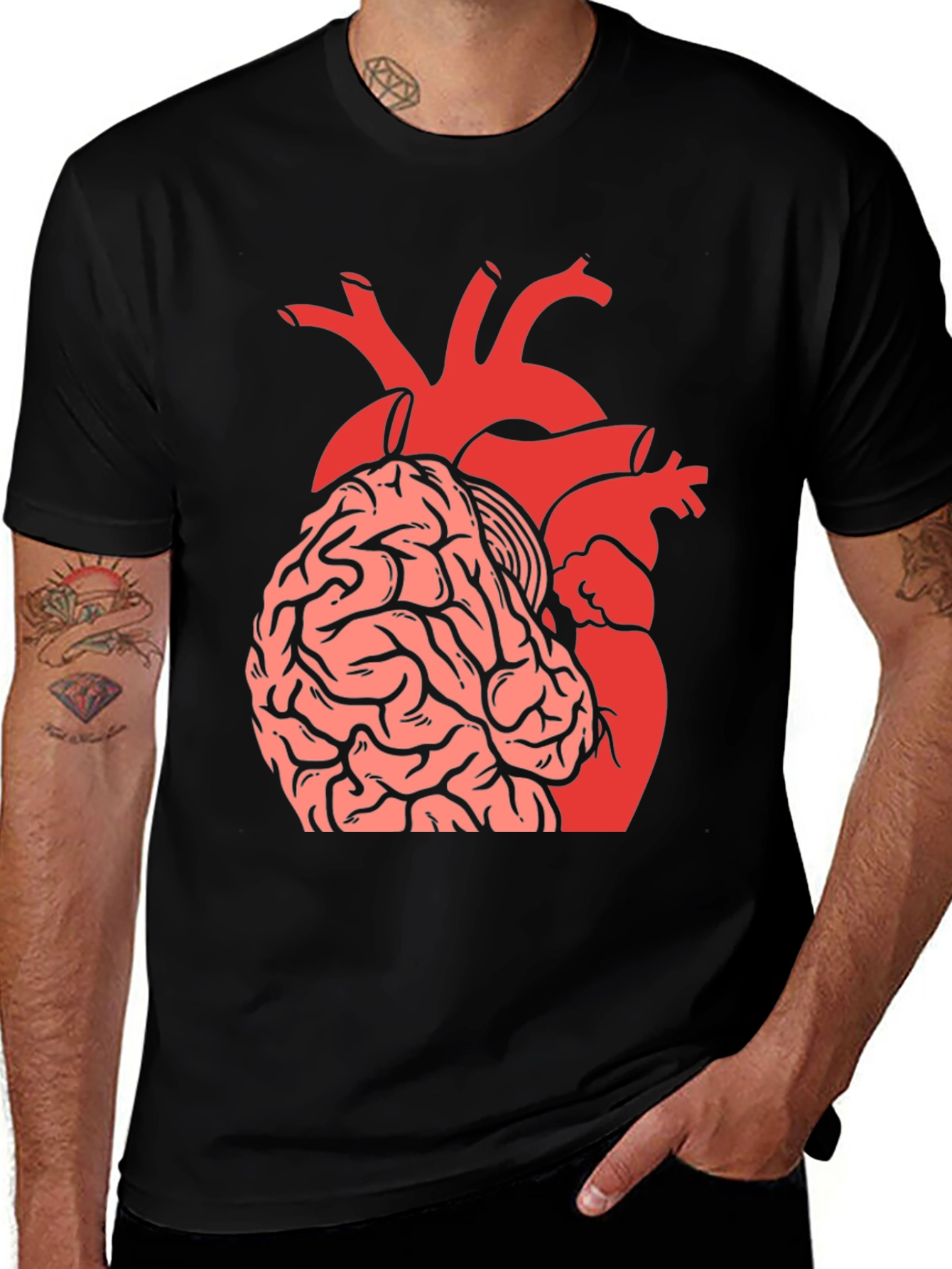 Variant 5 of Heart & Brain Graphic Tee