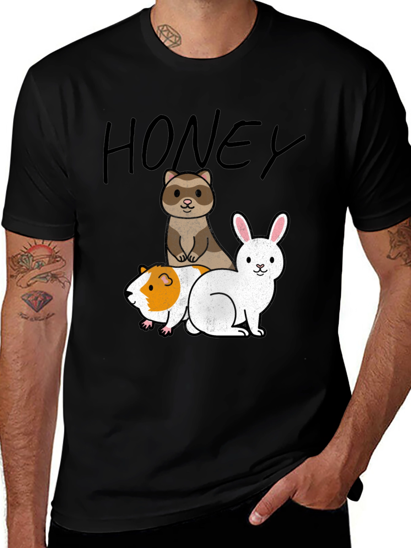 Variant 12 of Honey Ferret, Rabbit, & Guinea Pig Graphic Tee
