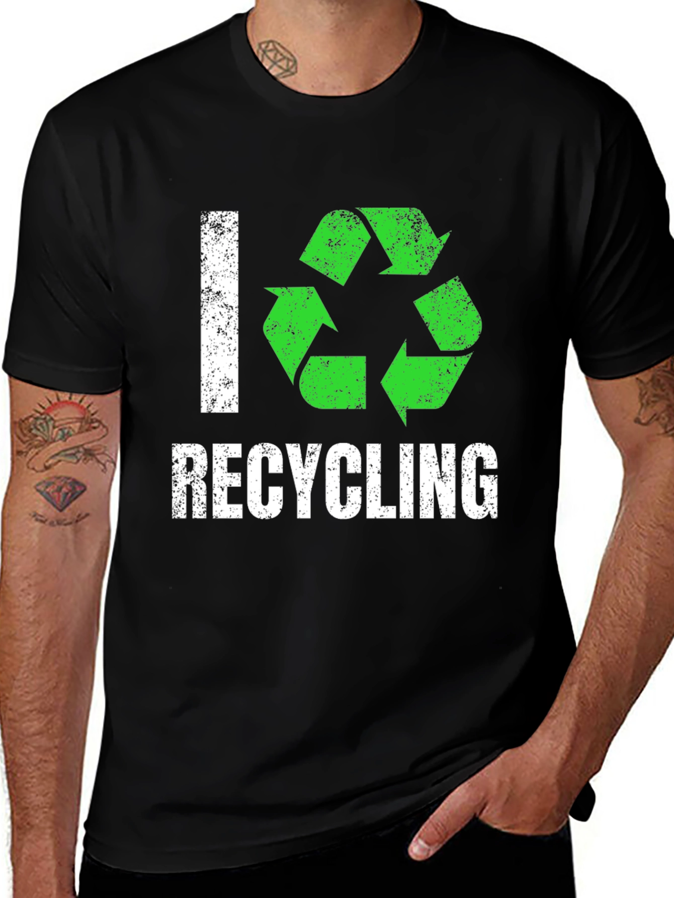 Variant 23 of I Love Recycling T-Shirt - Eco-Friendly Tee
